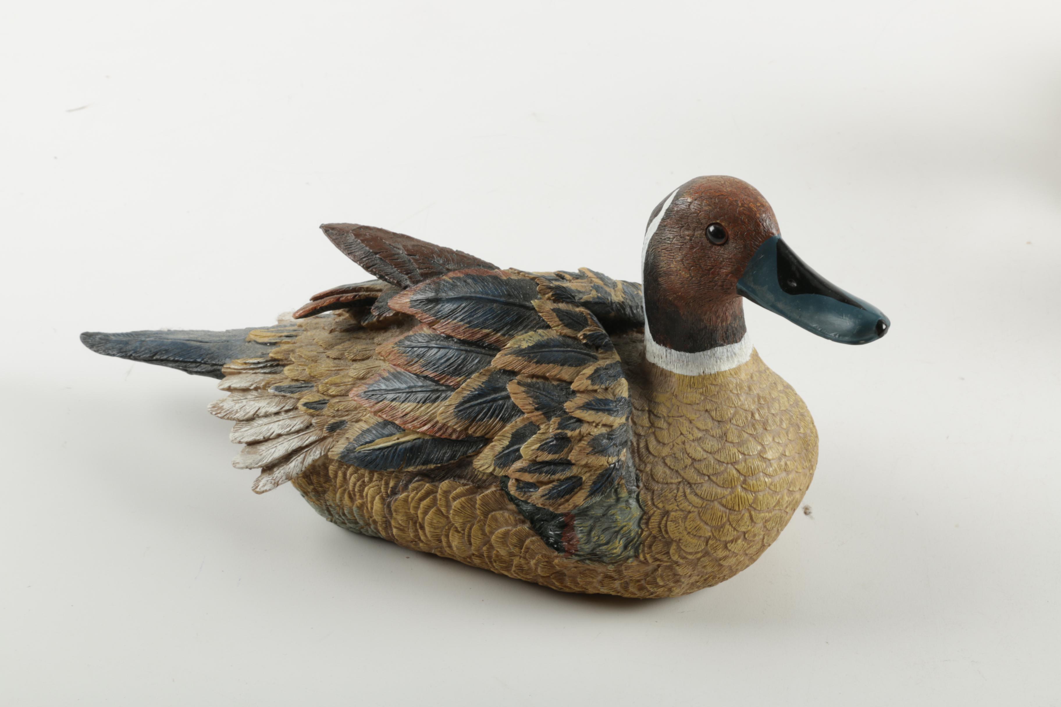 Carved Wood Duck Figurines