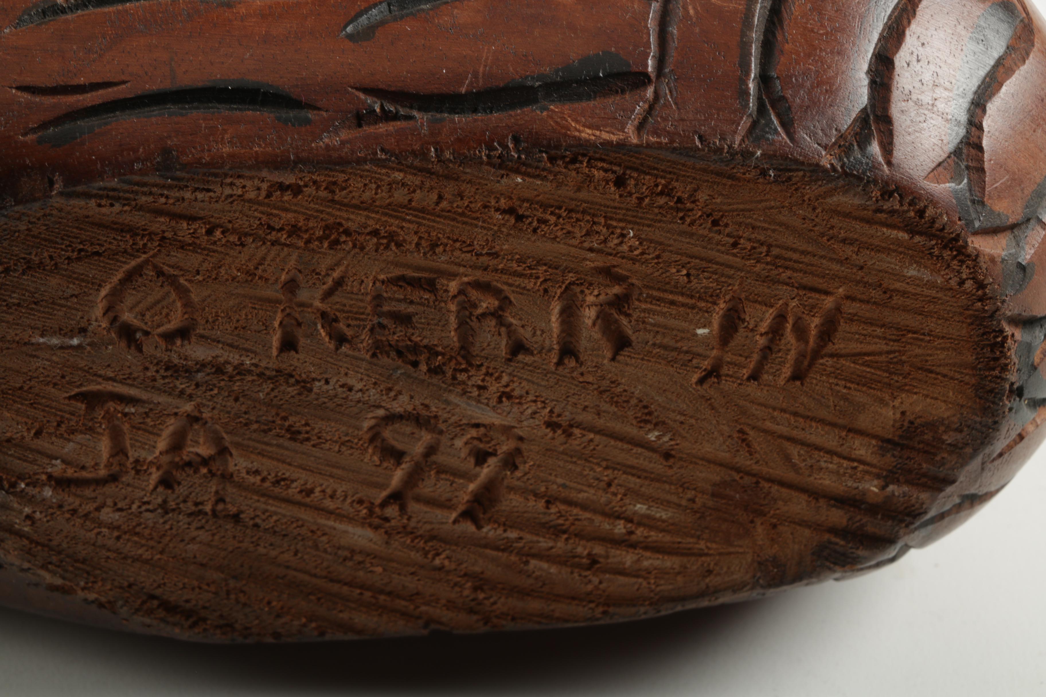 Carved Wood Duck Figurines