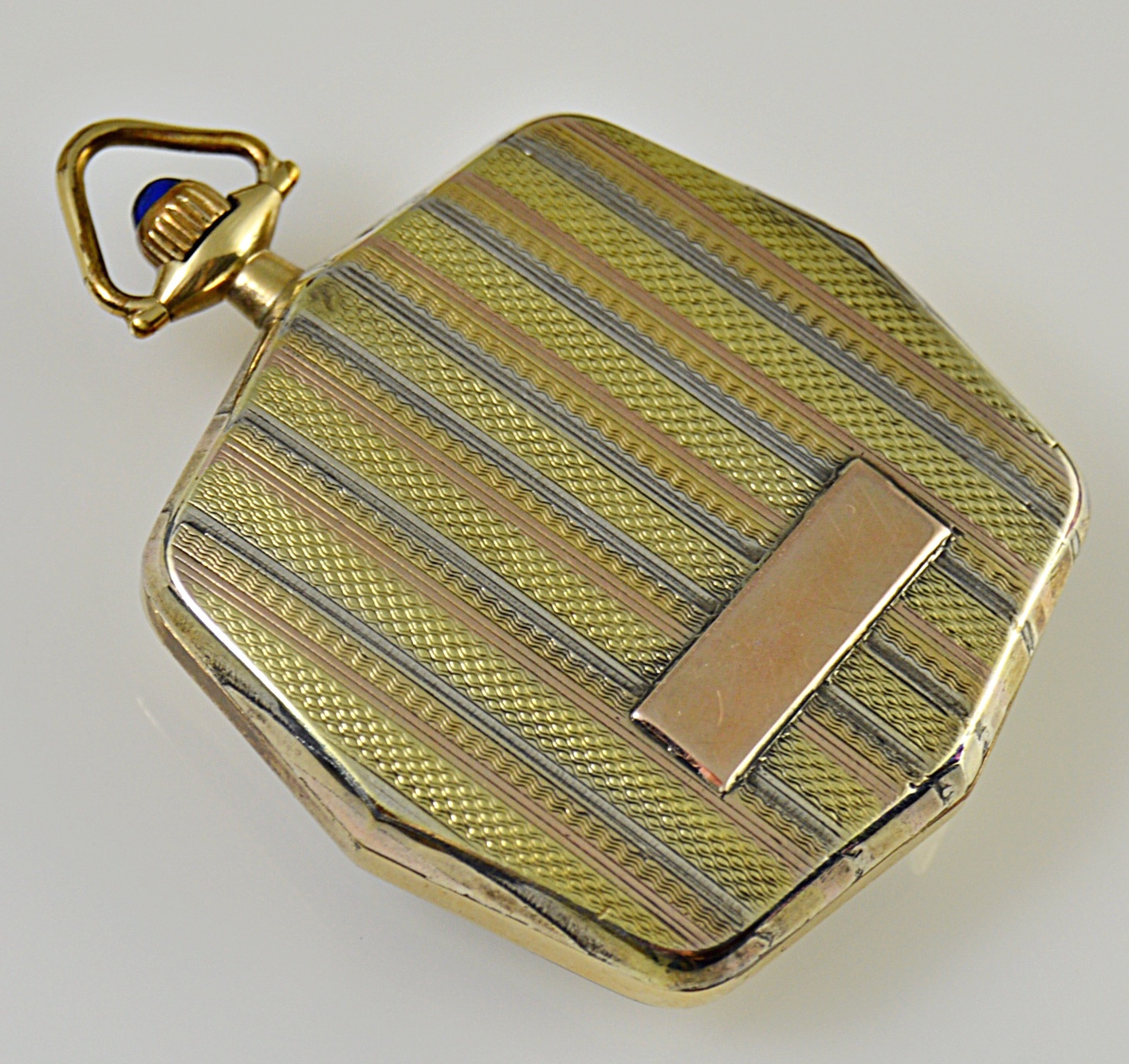 Vintage Illinois Octagonal Open Face Pocket Watch