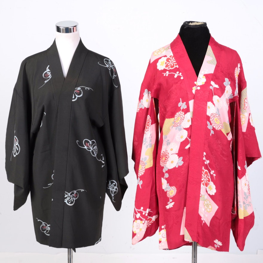 Pair of Mid-Century Japanese Haori Jackets