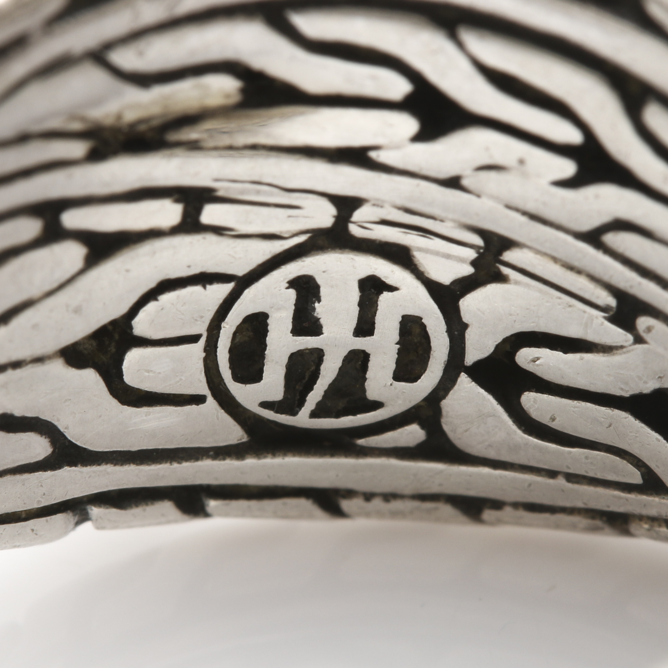 John Hardy Sterling Silver and 18K Yellow Gold Cross Over Ring