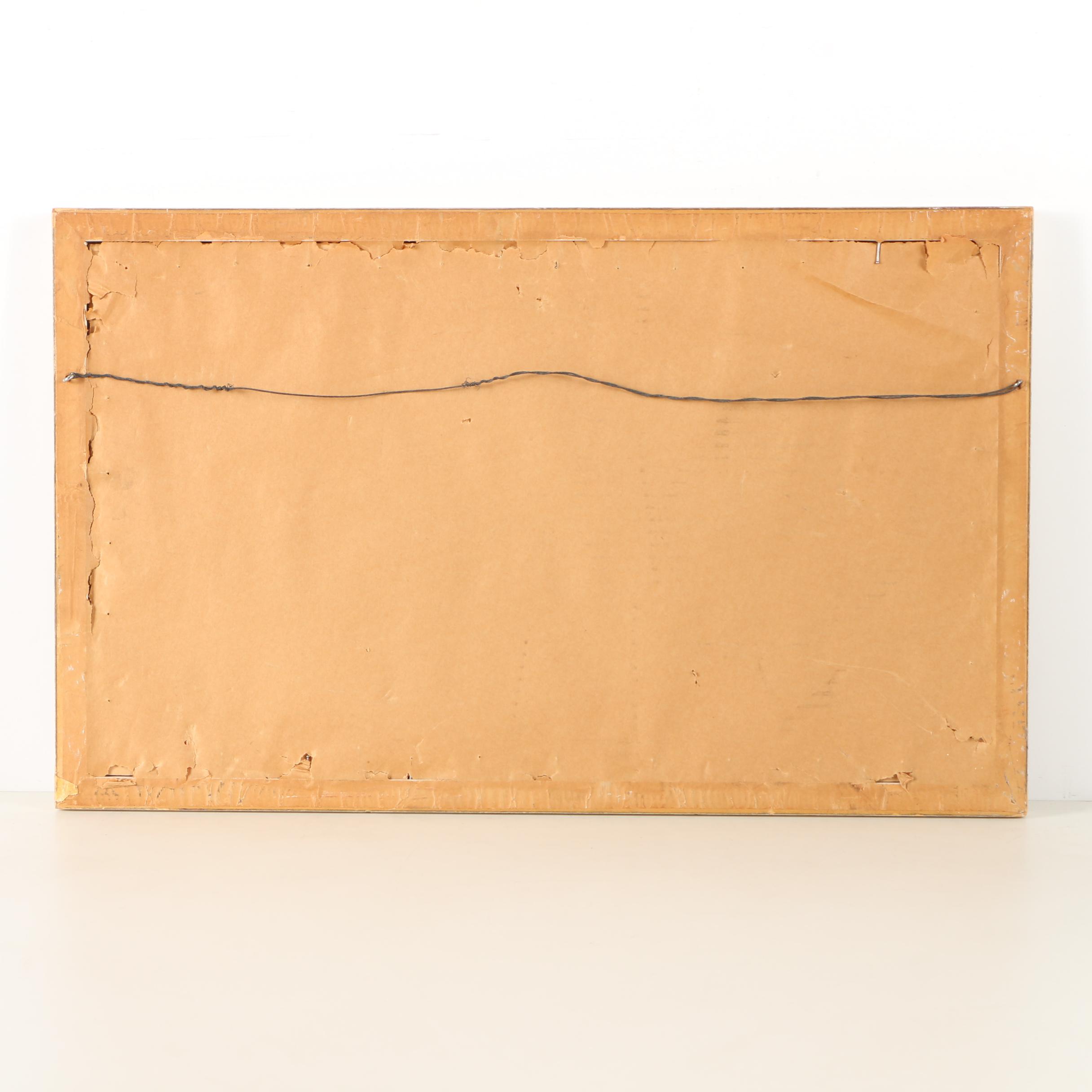 Offset lithograph After a Doris Lee Folk Art Landscape