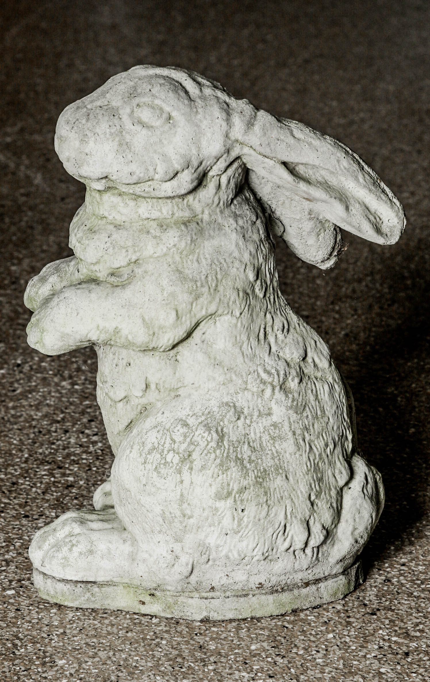 Concrete Planter and Bunny Statue