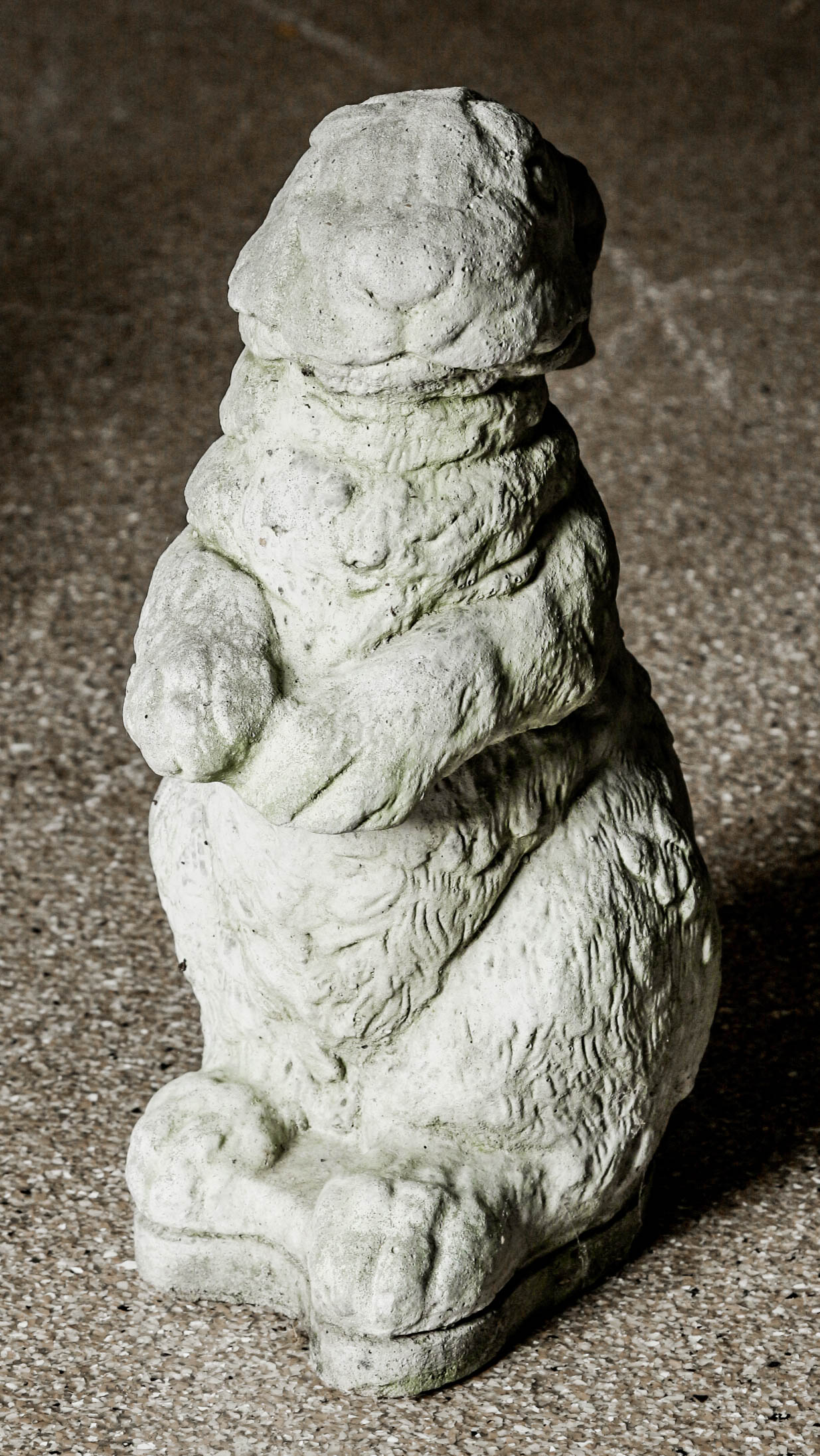 Concrete Planter and Bunny Statue