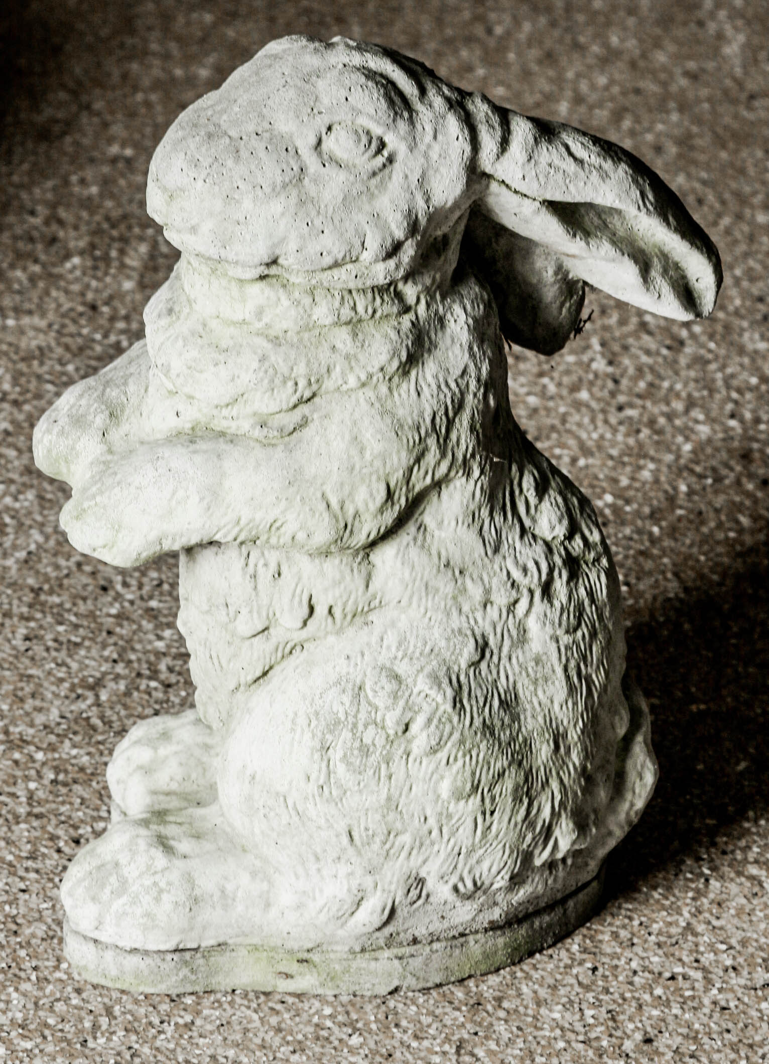 Concrete Planter and Bunny Statue