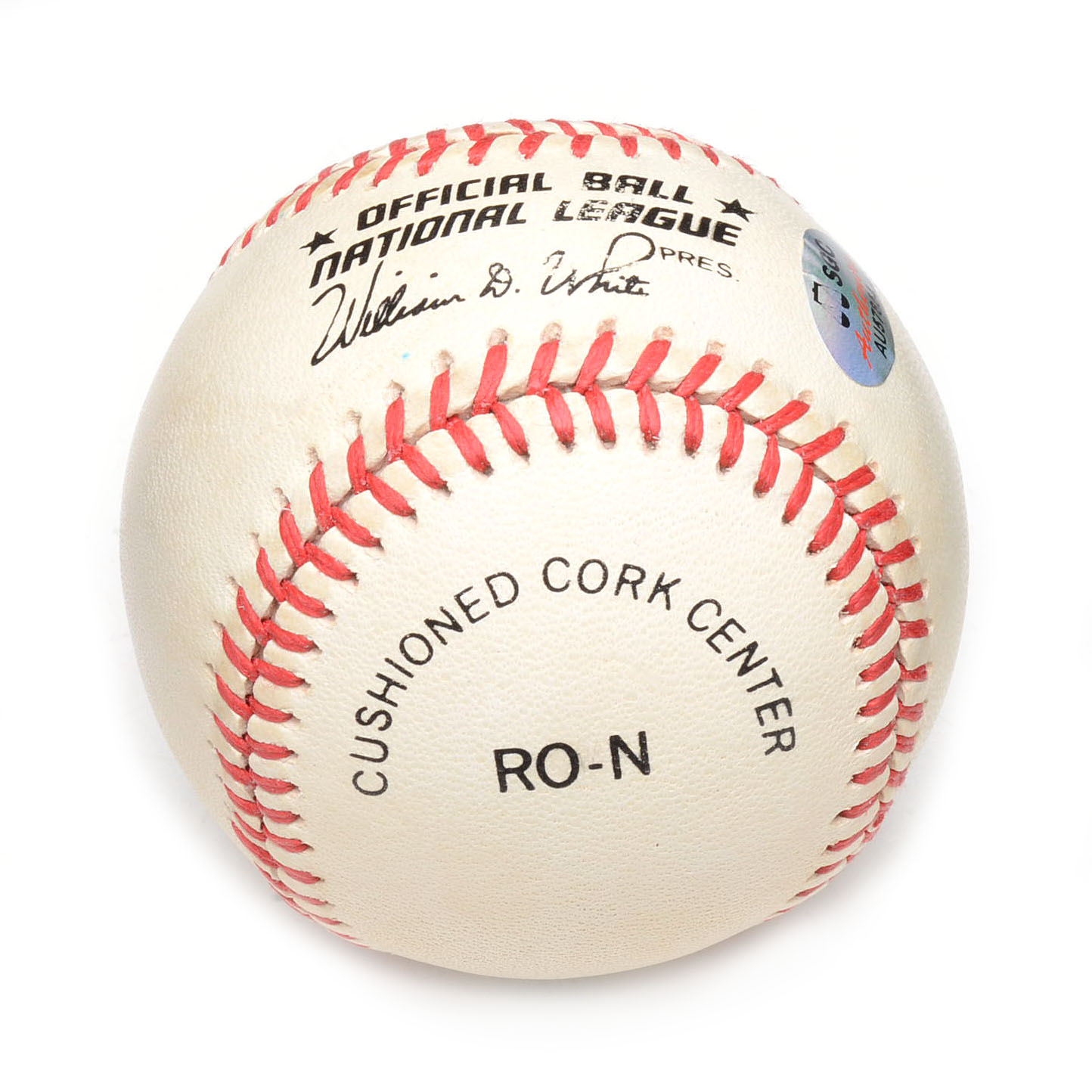 Eddie Mathews Signed Rawlings NL Baseball COA