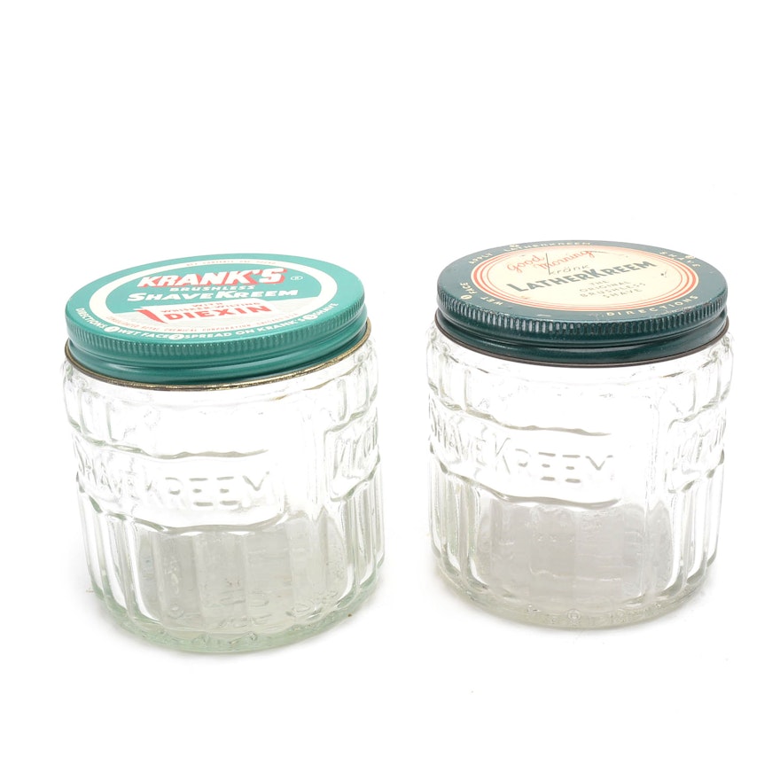 Two Shaving Cream Jars