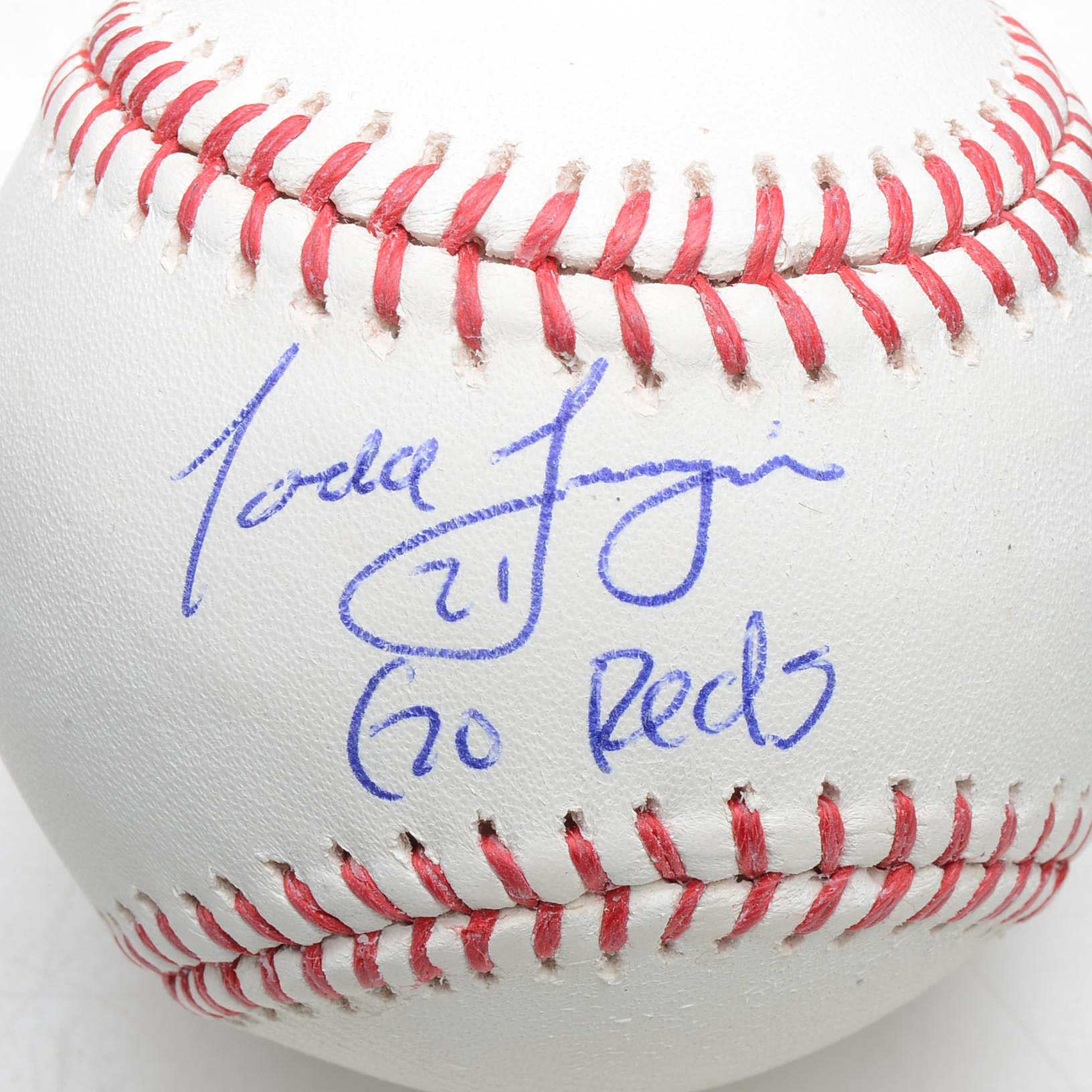 Todd Frazier "Go Reds" Signed Rawlings ML Baseball COA