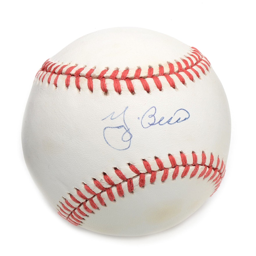Yogi Berra Signed Rawlings AL Baseball SGC COA