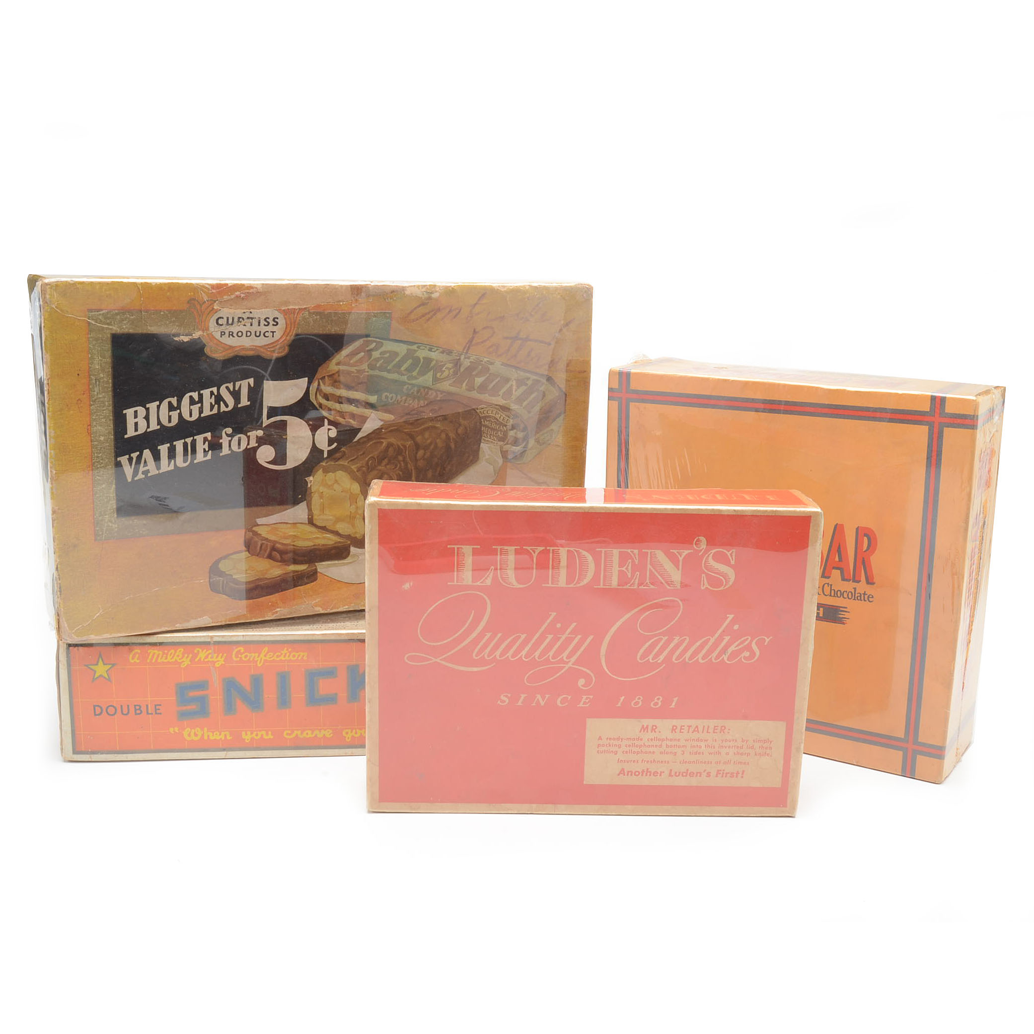 Four Vintage Candy Boxes