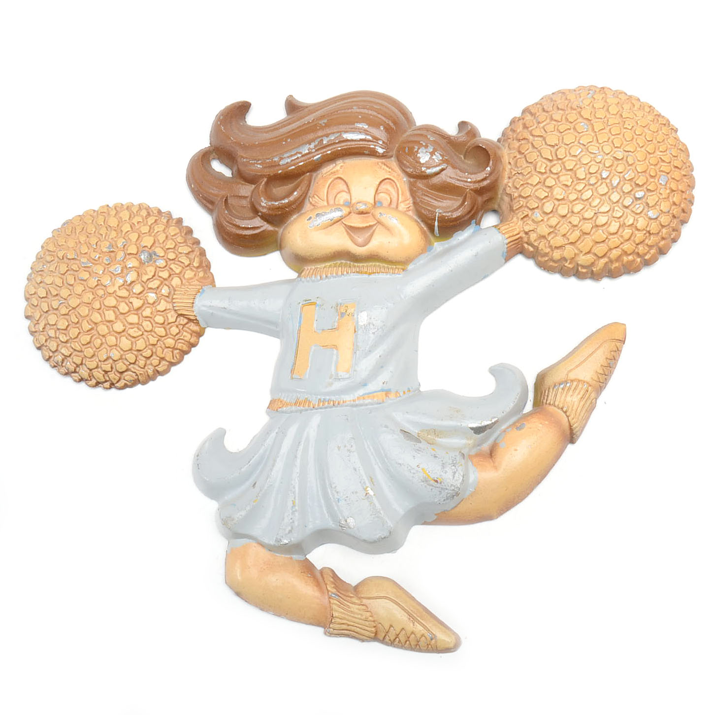 Four Metal Cheerleading Figure Wall Hangers