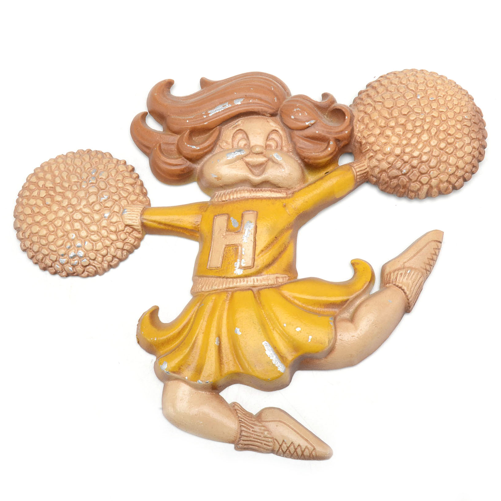 Four Metal Cheerleading Figure Wall Hangers
