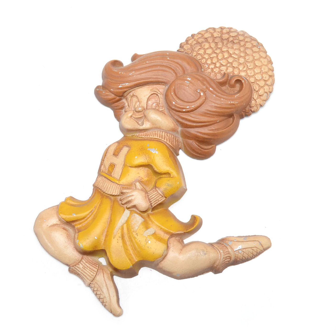 Four Metal Cheerleading Figure Wall Hangers