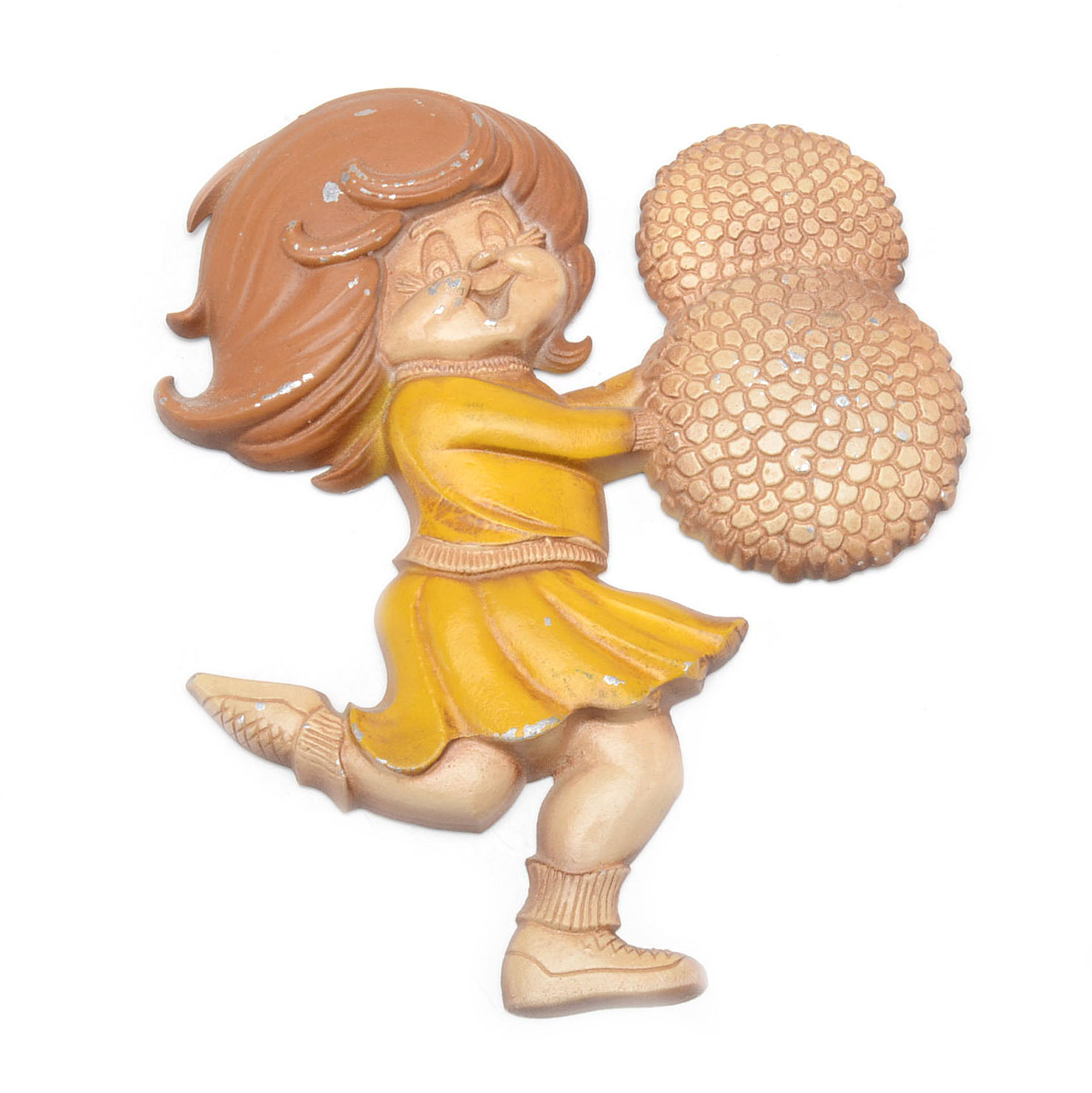 Four Metal Cheerleading Figure Wall Hangers