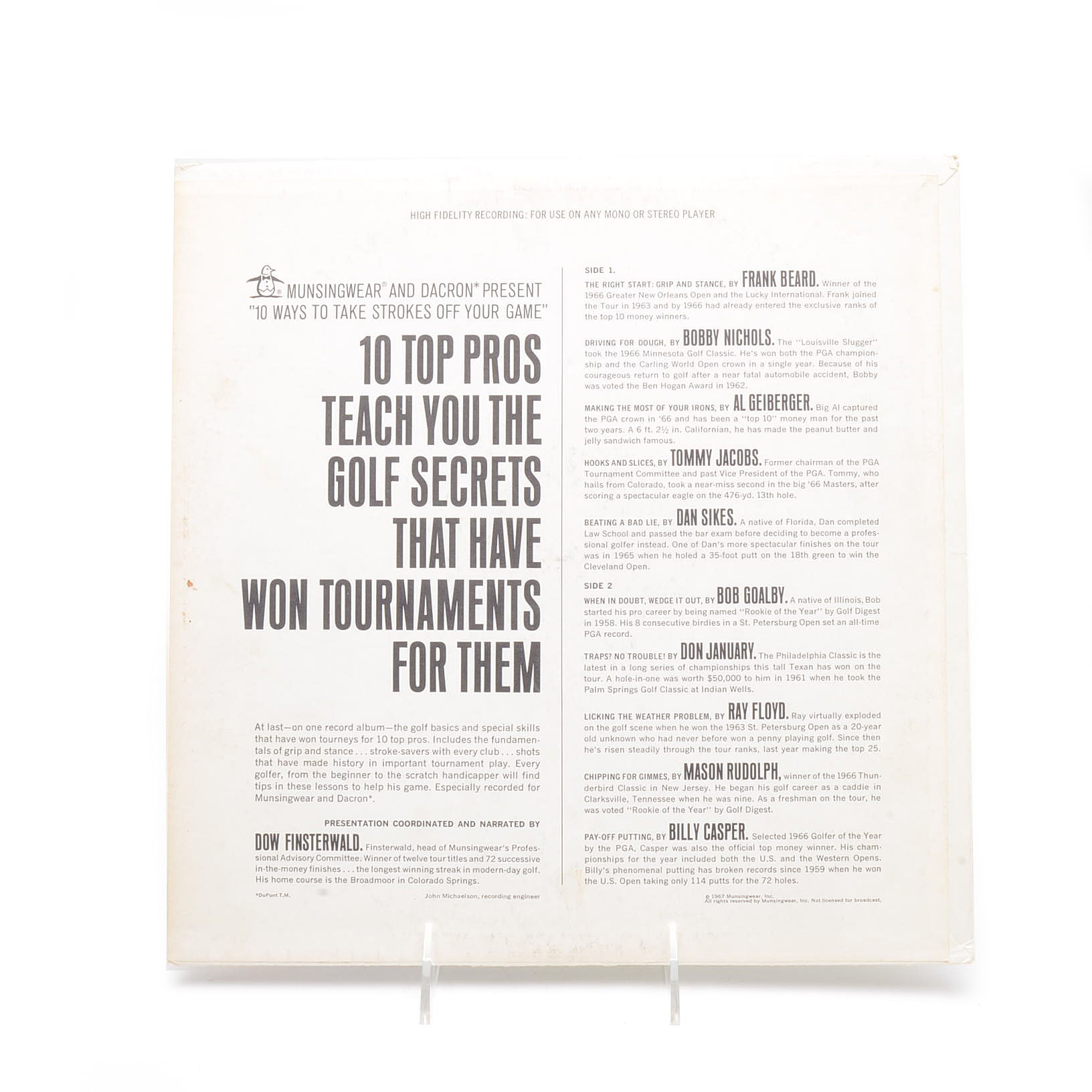 Golf Instructional Albums by Hall of Famers