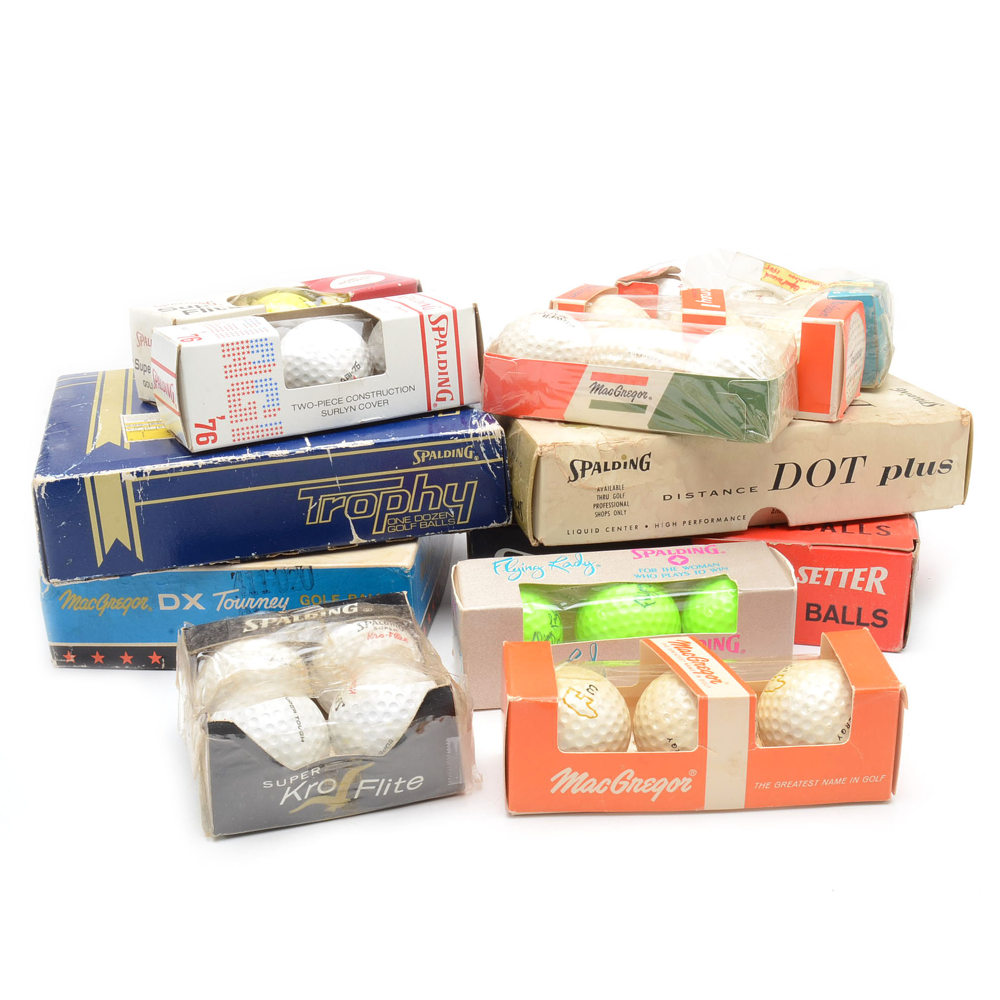 Spalding and MacGregor Golf Balls in Packages