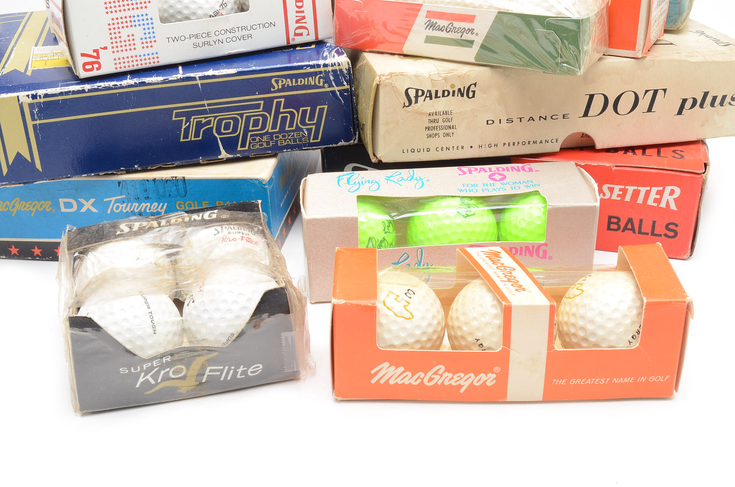 Spalding and MacGregor Golf Balls in Packages