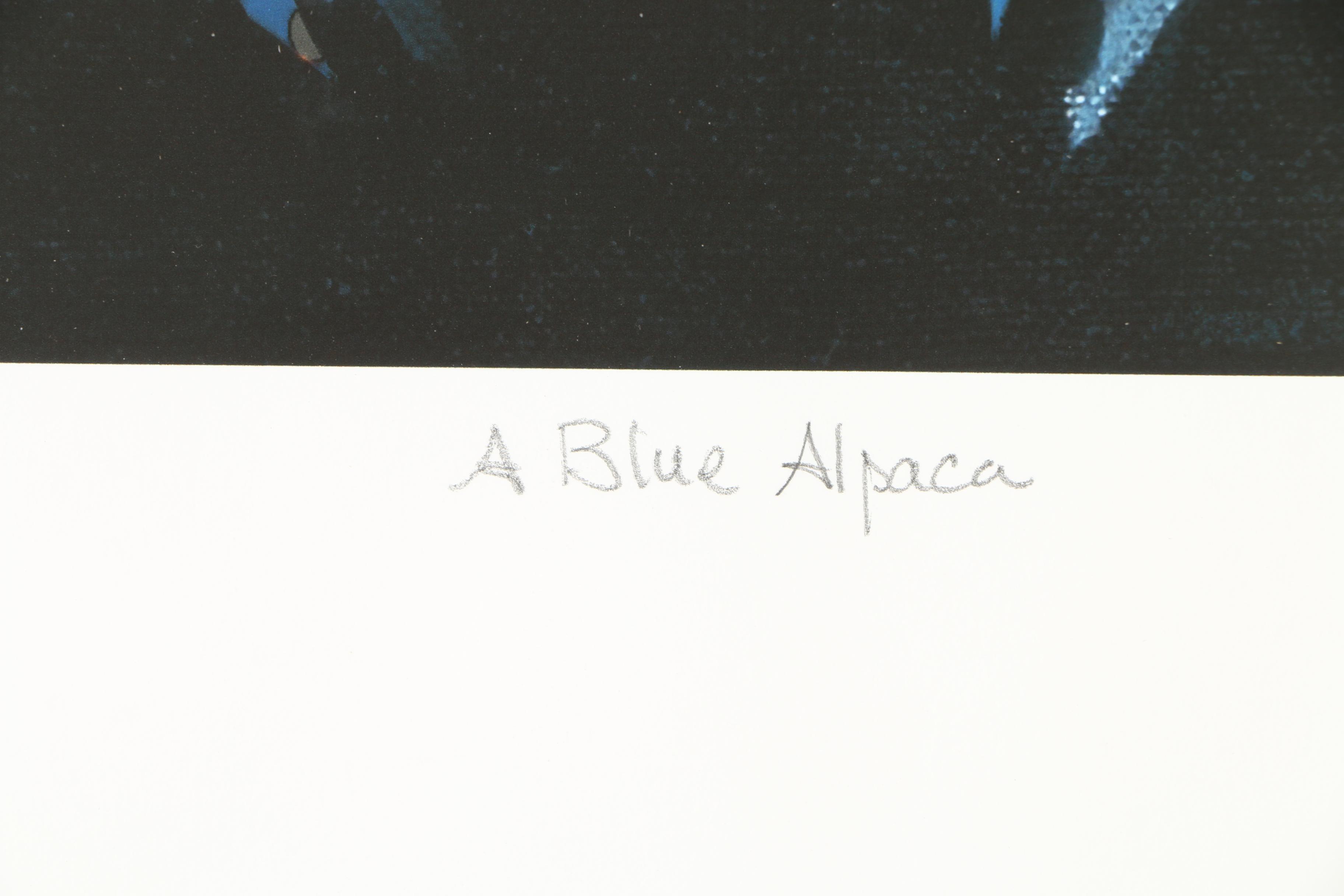 Nancy A. Jung Limited Edition Giclee Print "A Blue Alpaca"