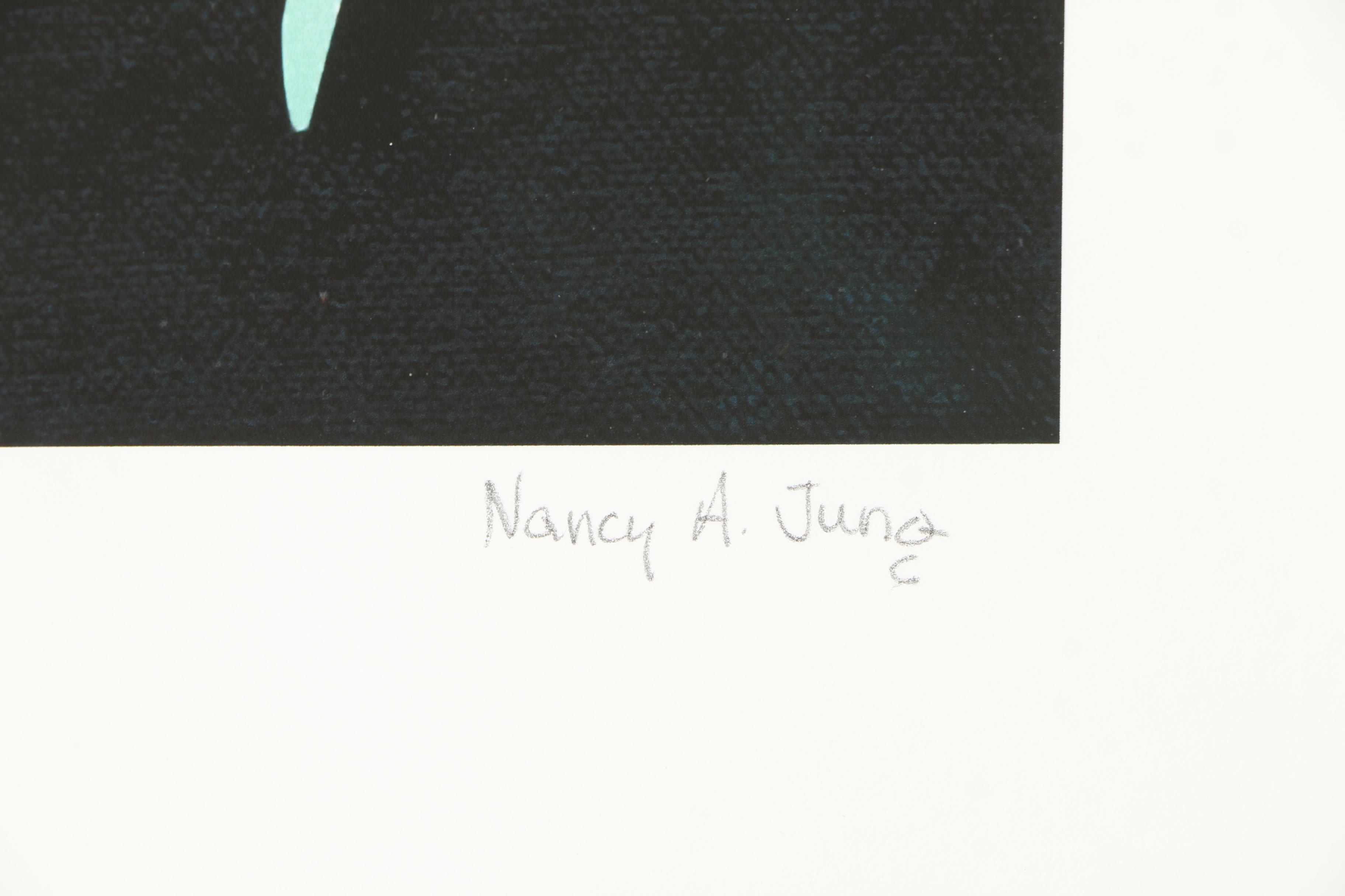 Nancy A. Jung Limited Edition Giclee Print "A Blue Alpaca"