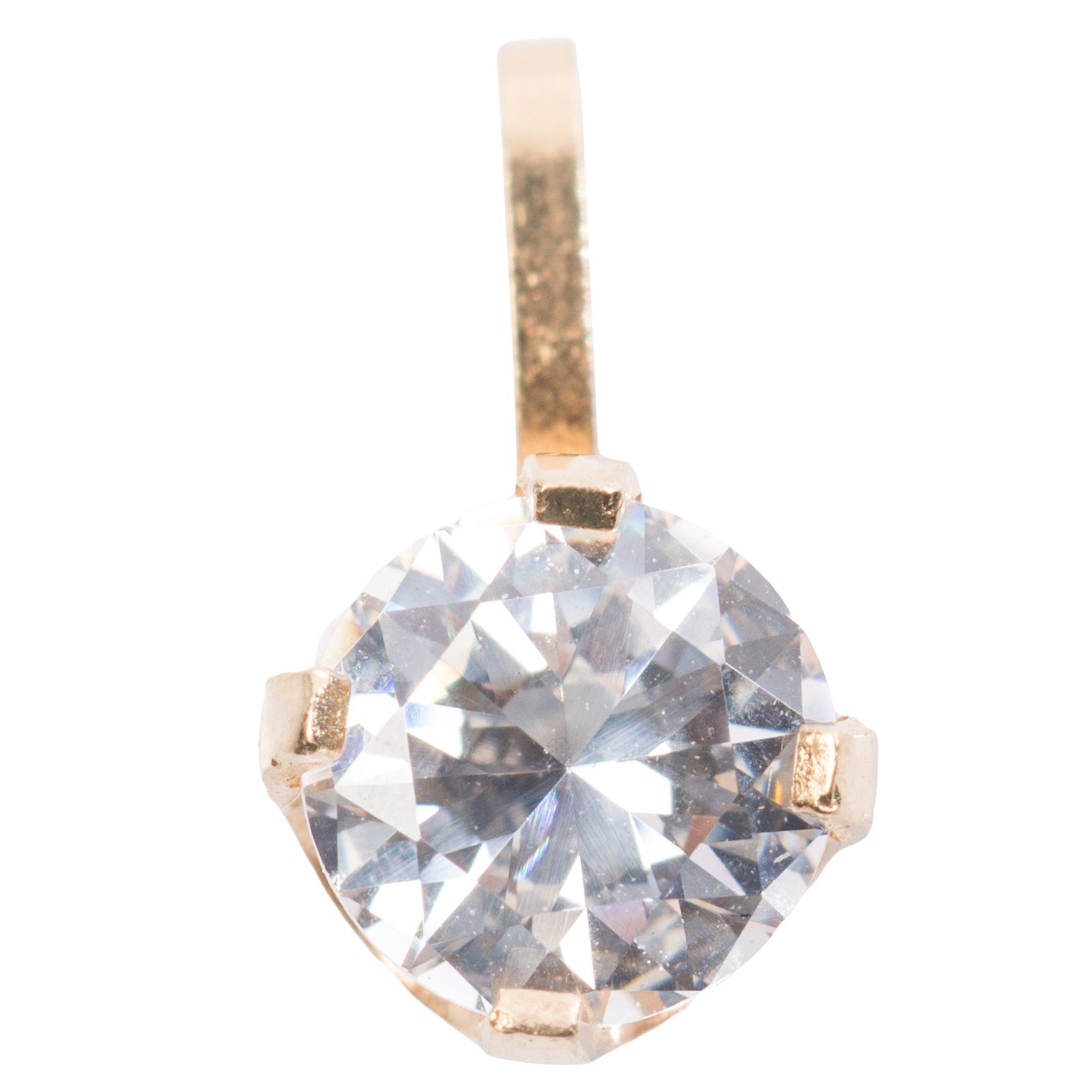 14K Yellow Gold Cubic Zirconia Pendant