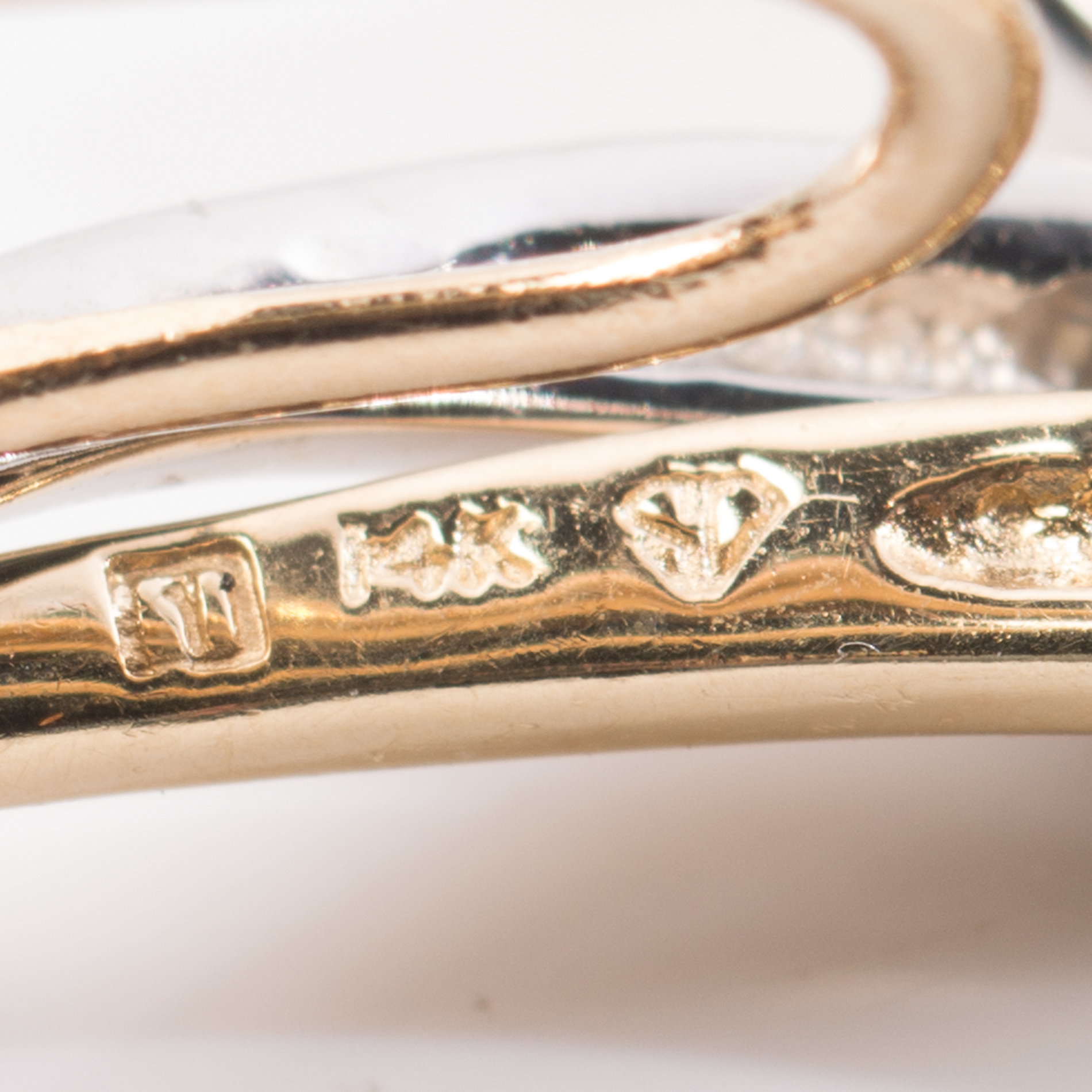 Vintage 14K Yellow and White Gold Diamond Screwback Earrings