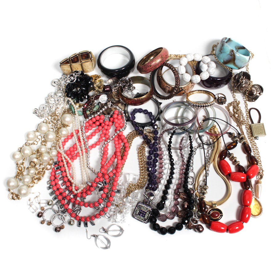 Bracelet, Necklace and Vintage Jewelry Assortment