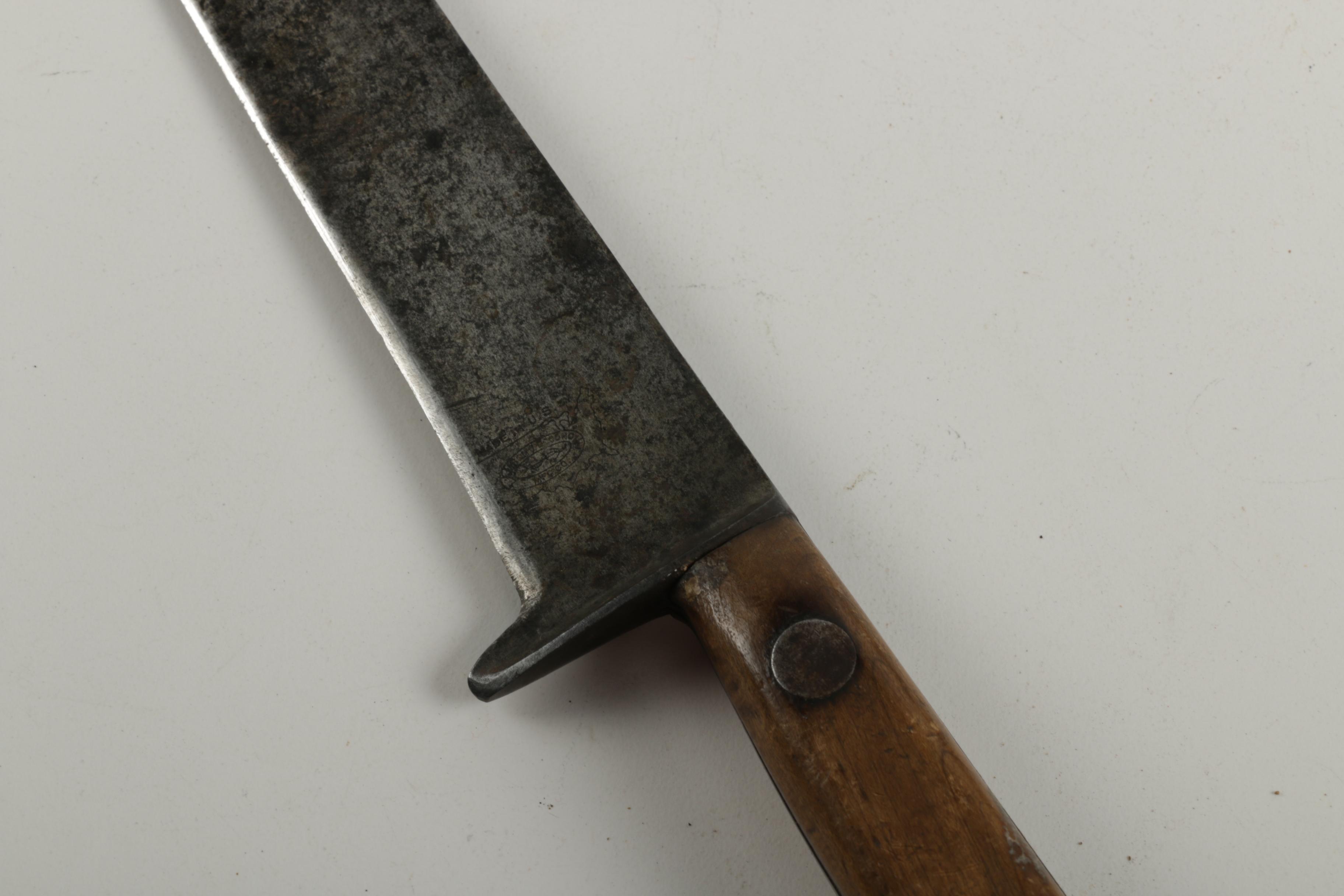 Wooden Handled Knife and Bayonet