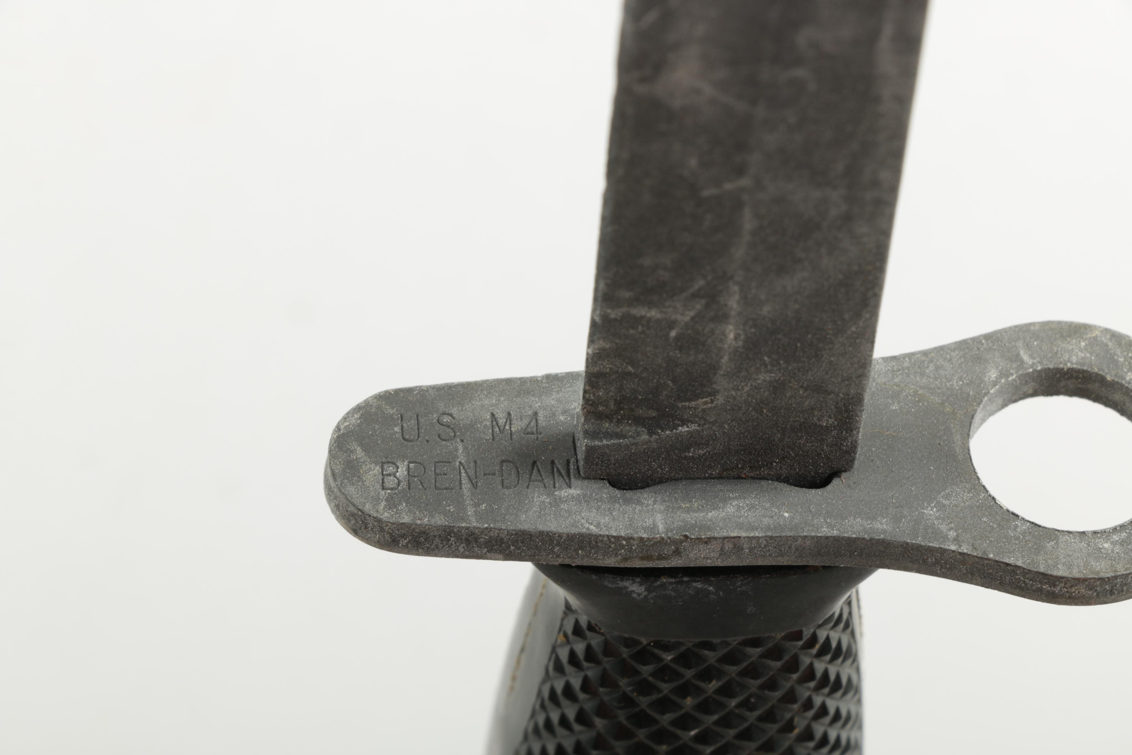 Wooden Handled Knife and Bayonet