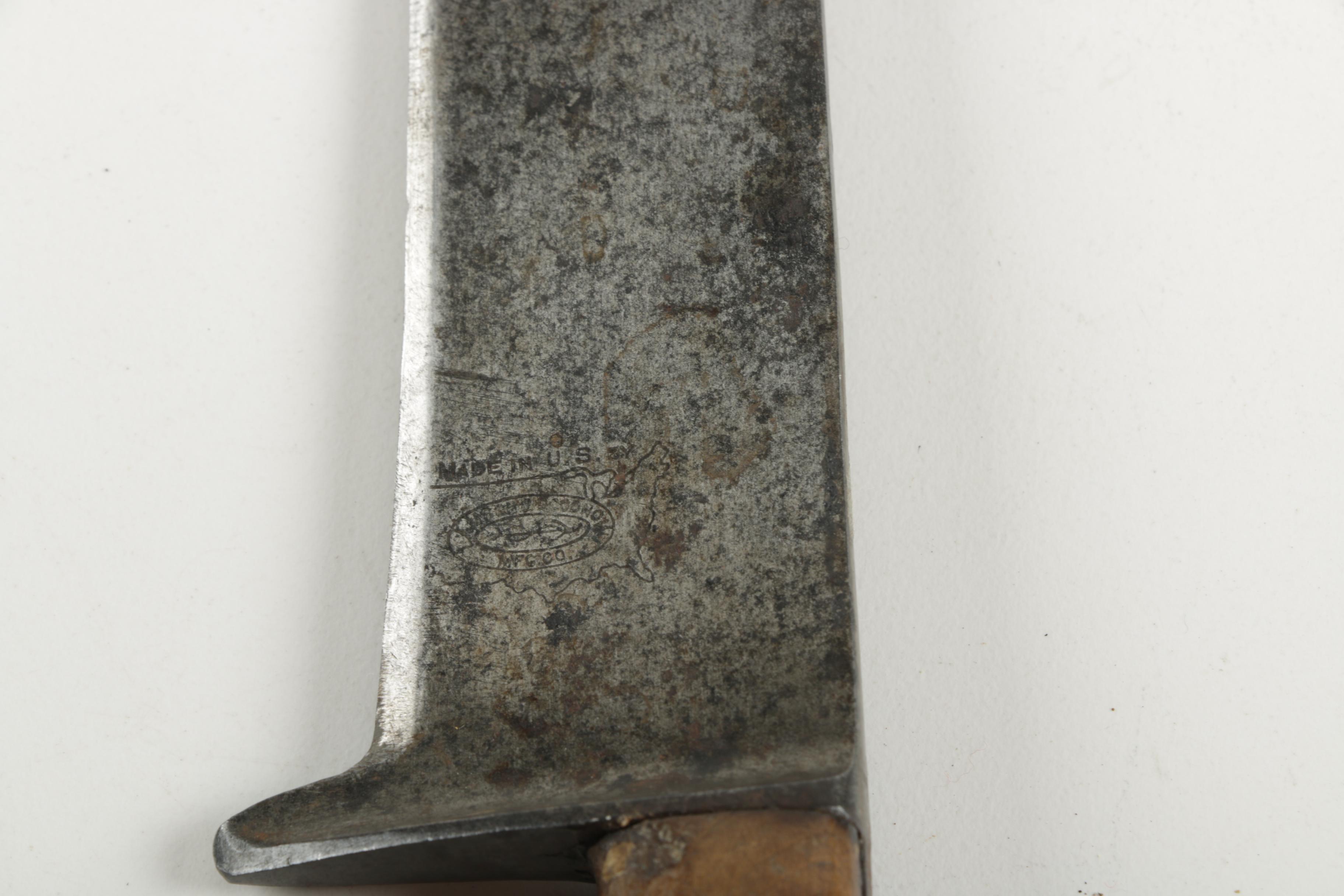 Wooden Handled Knife and Bayonet