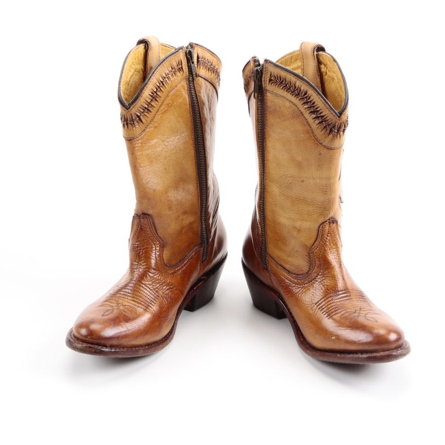 BedStu Lancy Leather Western Boots