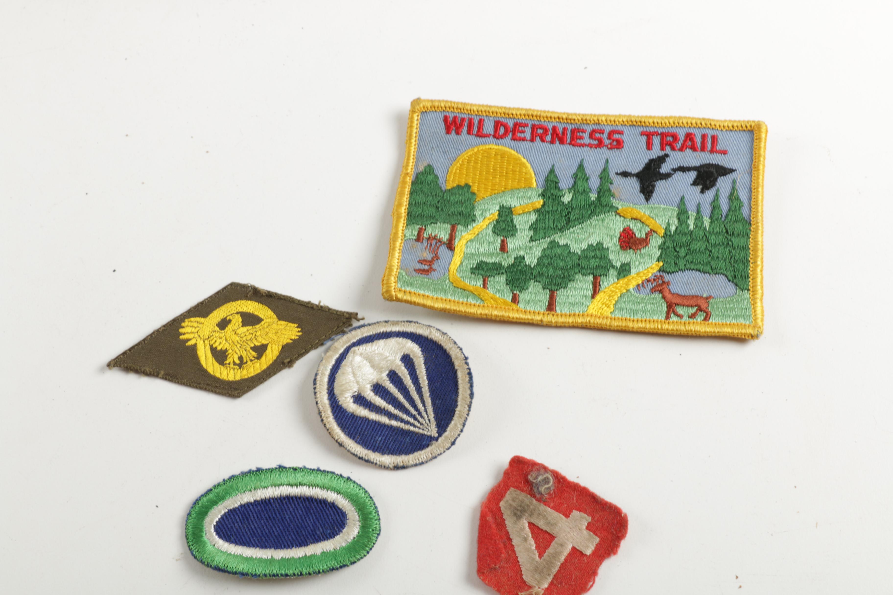Assortment of Boy Scout Memorabilia with Jolly Roger Flag