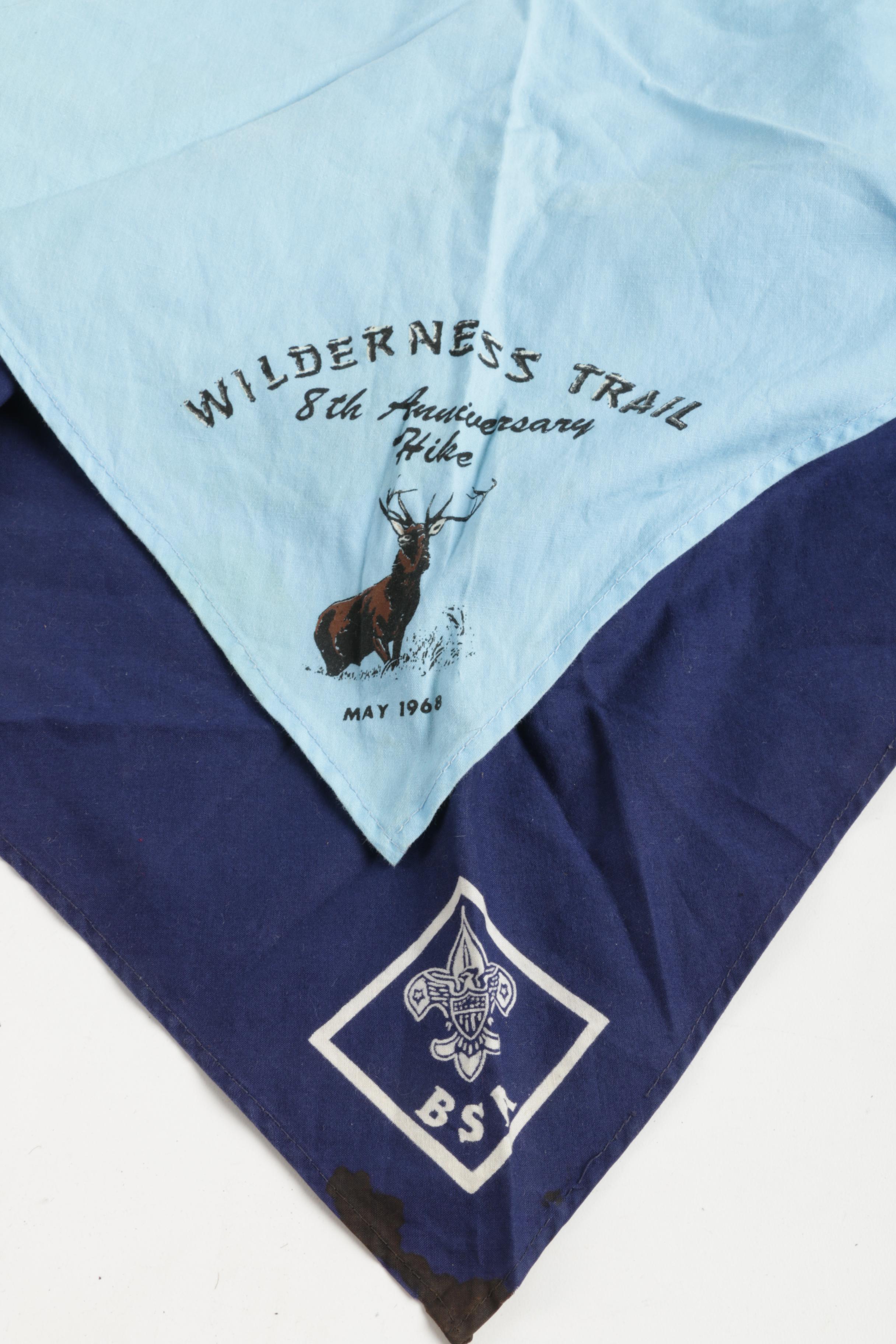 Assortment of Boy Scout Memorabilia with Jolly Roger Flag