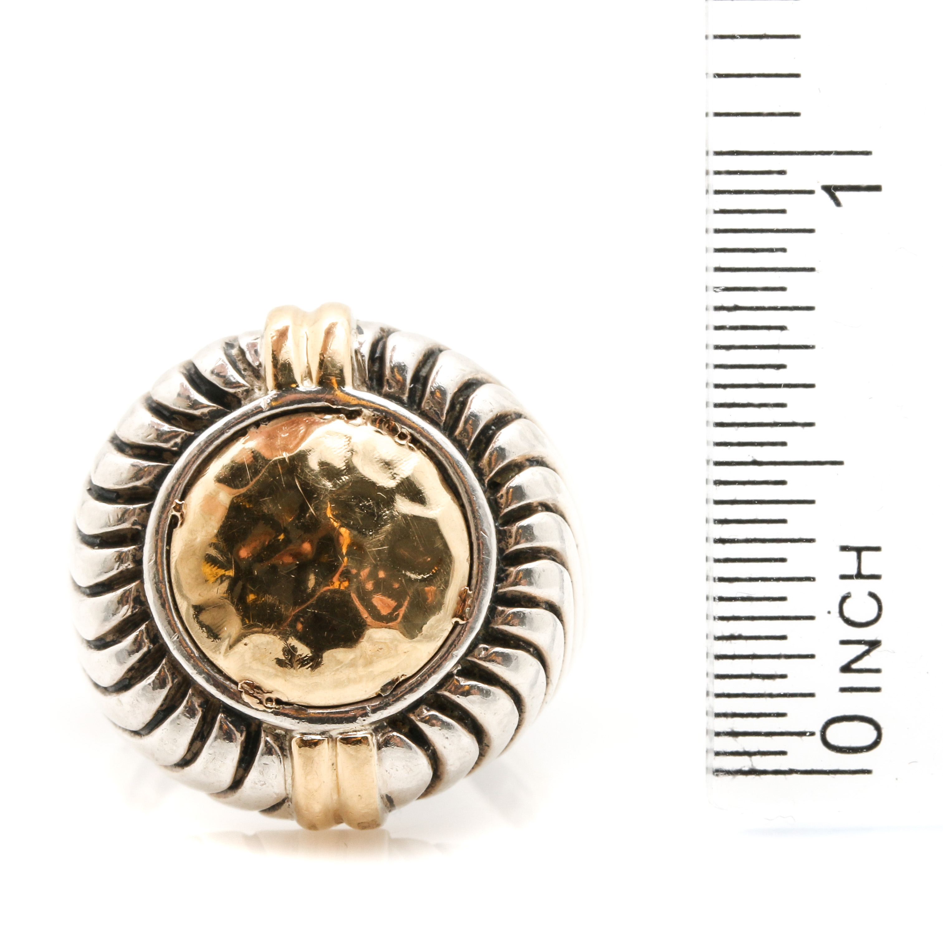 Sterling Silver and 18K Yellow Gold Menegatti Ring