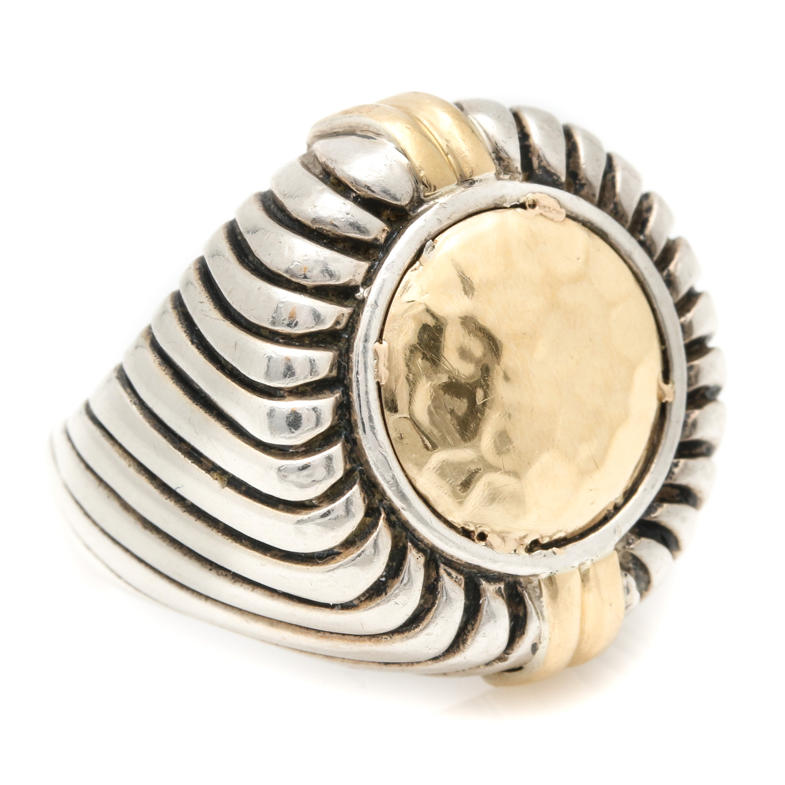 Sterling Silver and 18K Yellow Gold Menegatti Ring