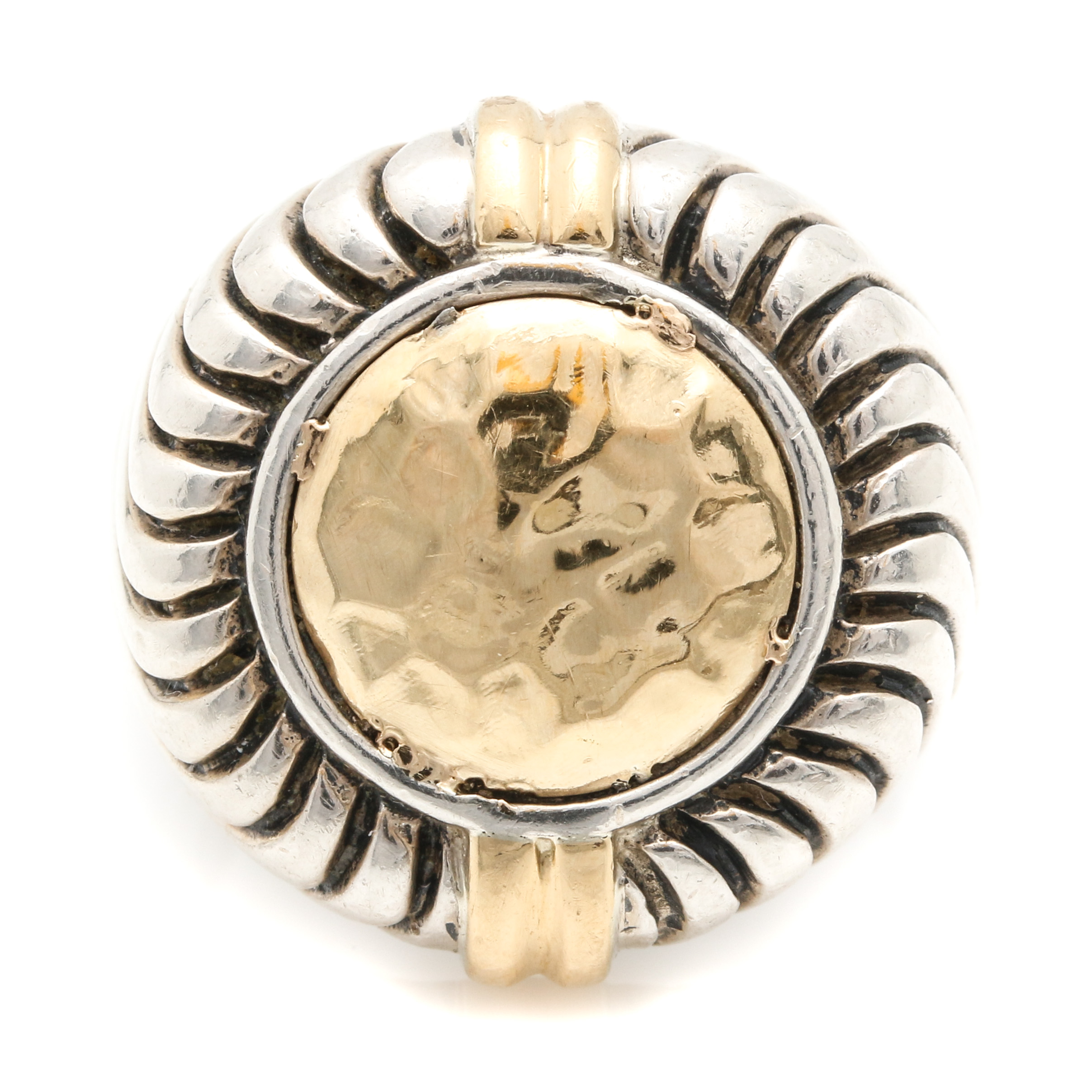 Sterling Silver and 18K Yellow Gold Menegatti Ring