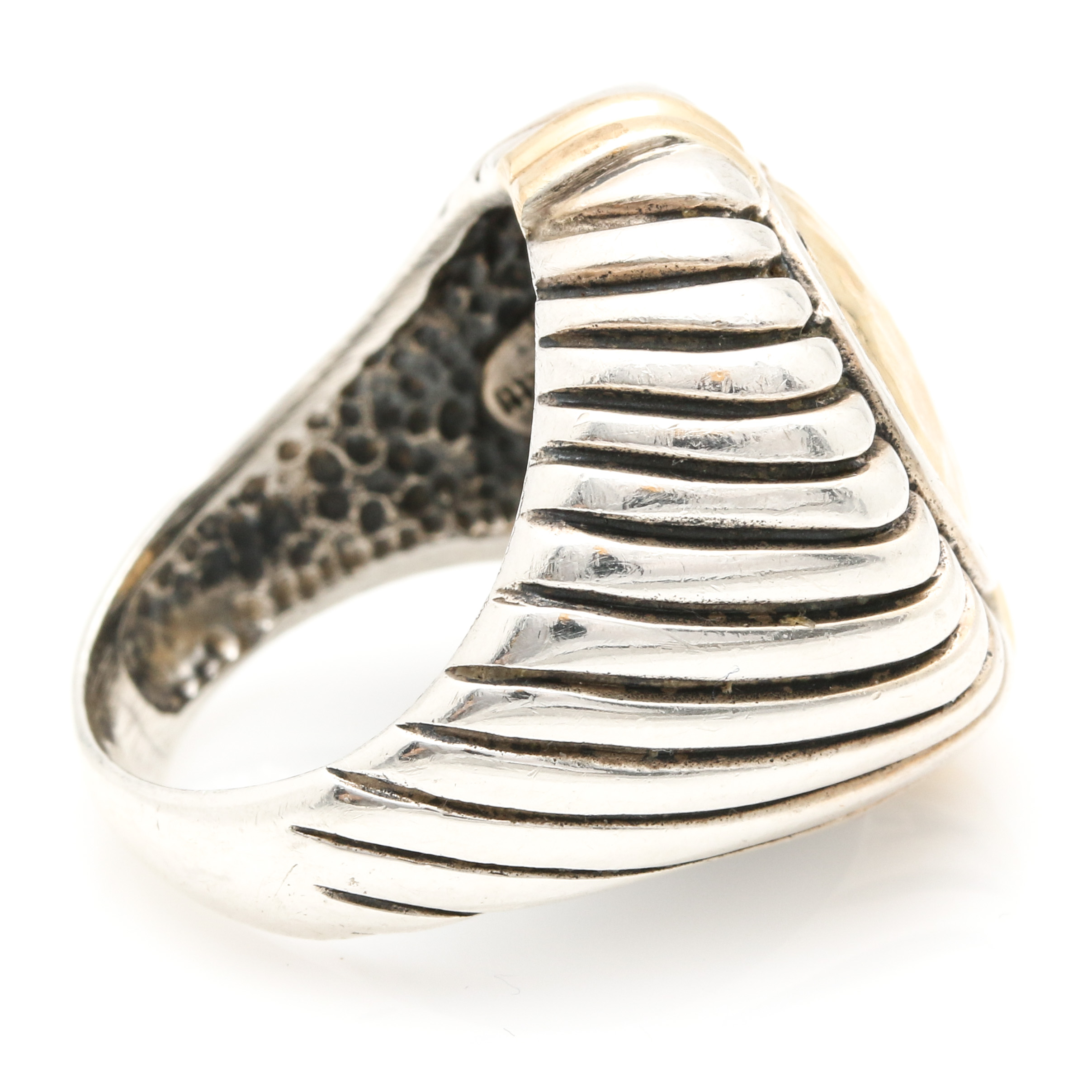 Sterling Silver and 18K Yellow Gold Menegatti Ring
