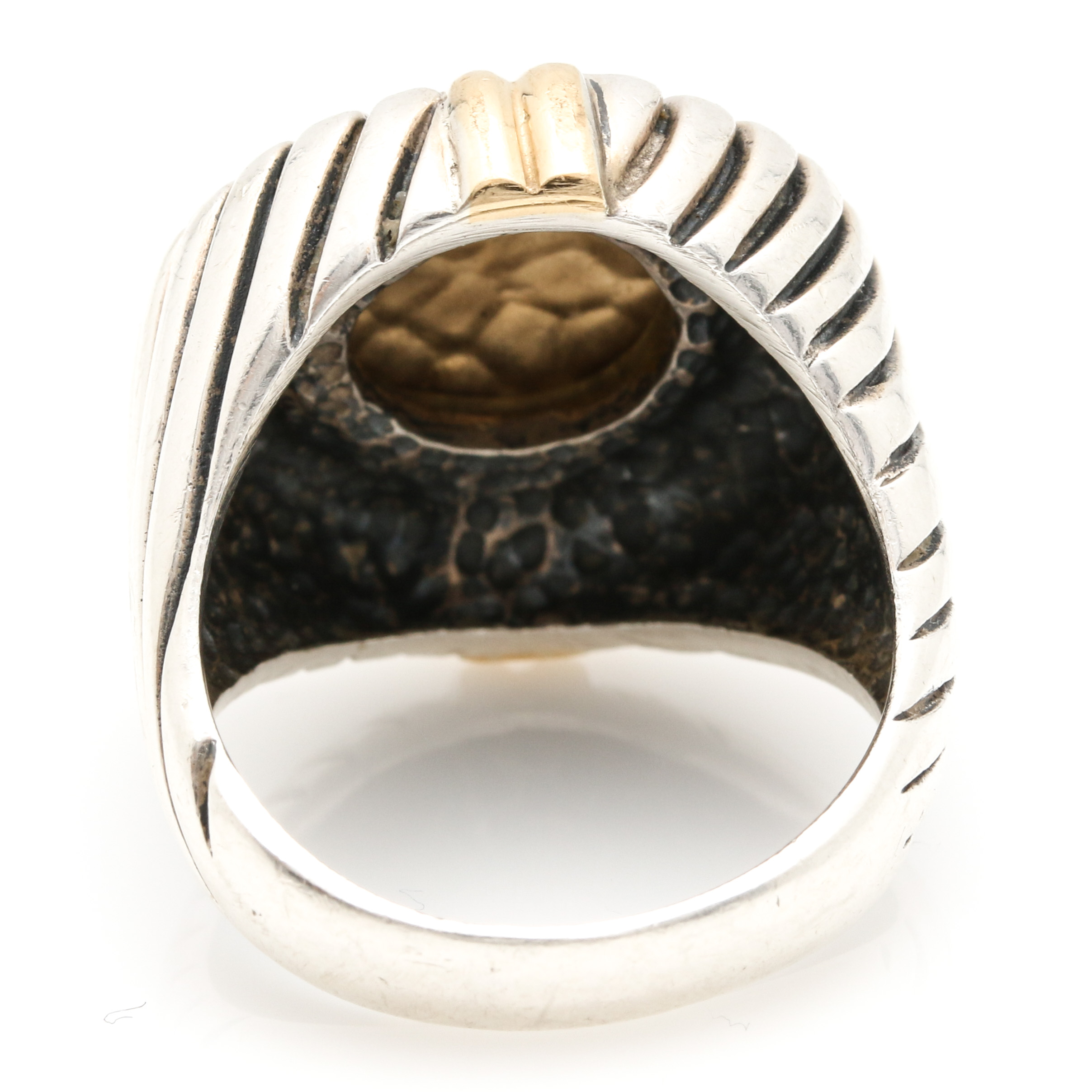 Sterling Silver and 18K Yellow Gold Menegatti Ring