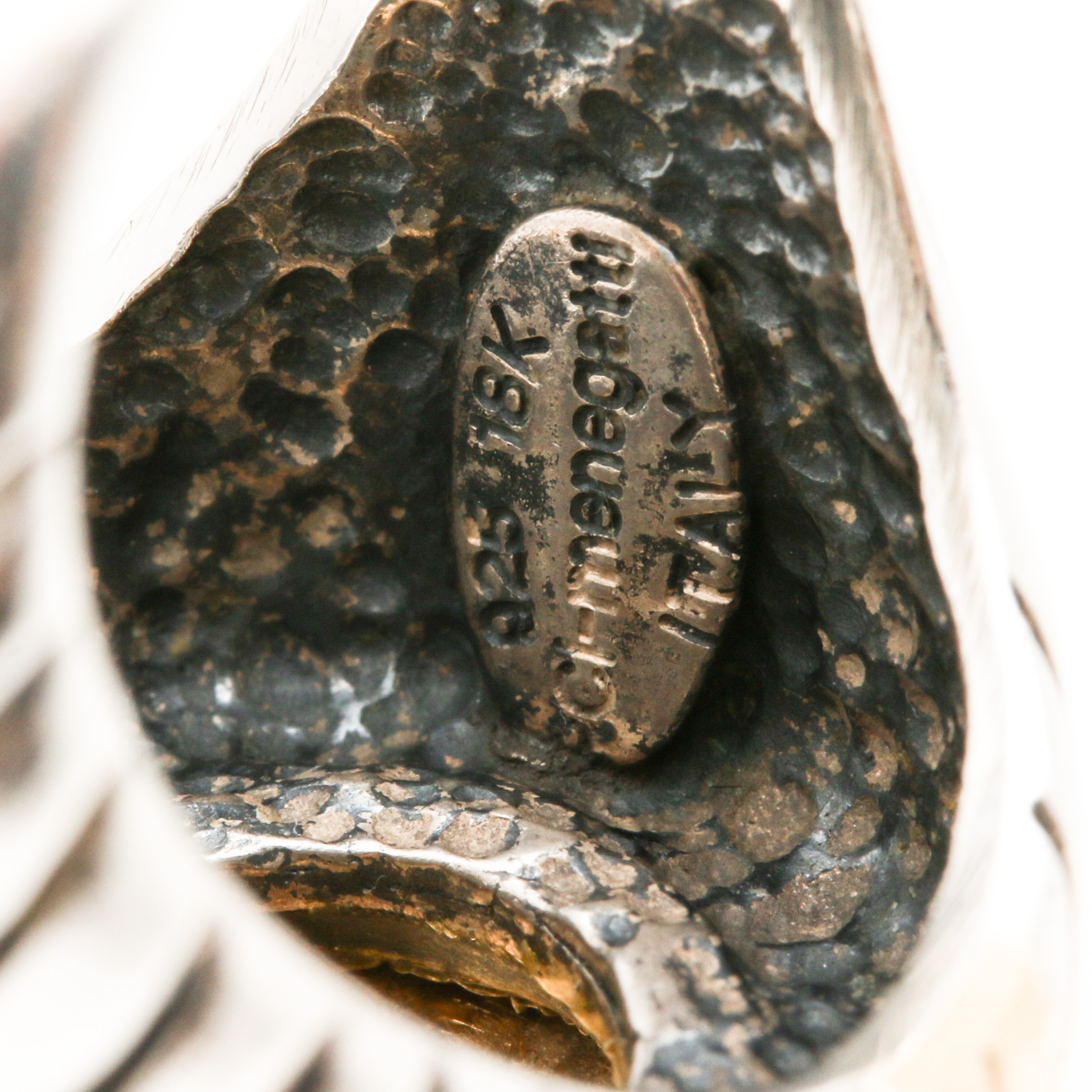 Sterling Silver and 18K Yellow Gold Menegatti Ring