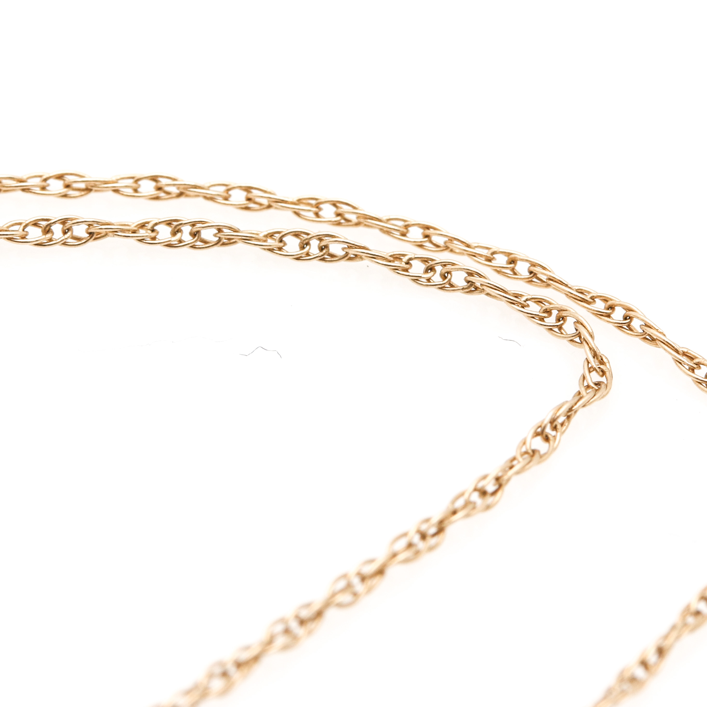 14K Yellow Gold Rope Chain Necklace
