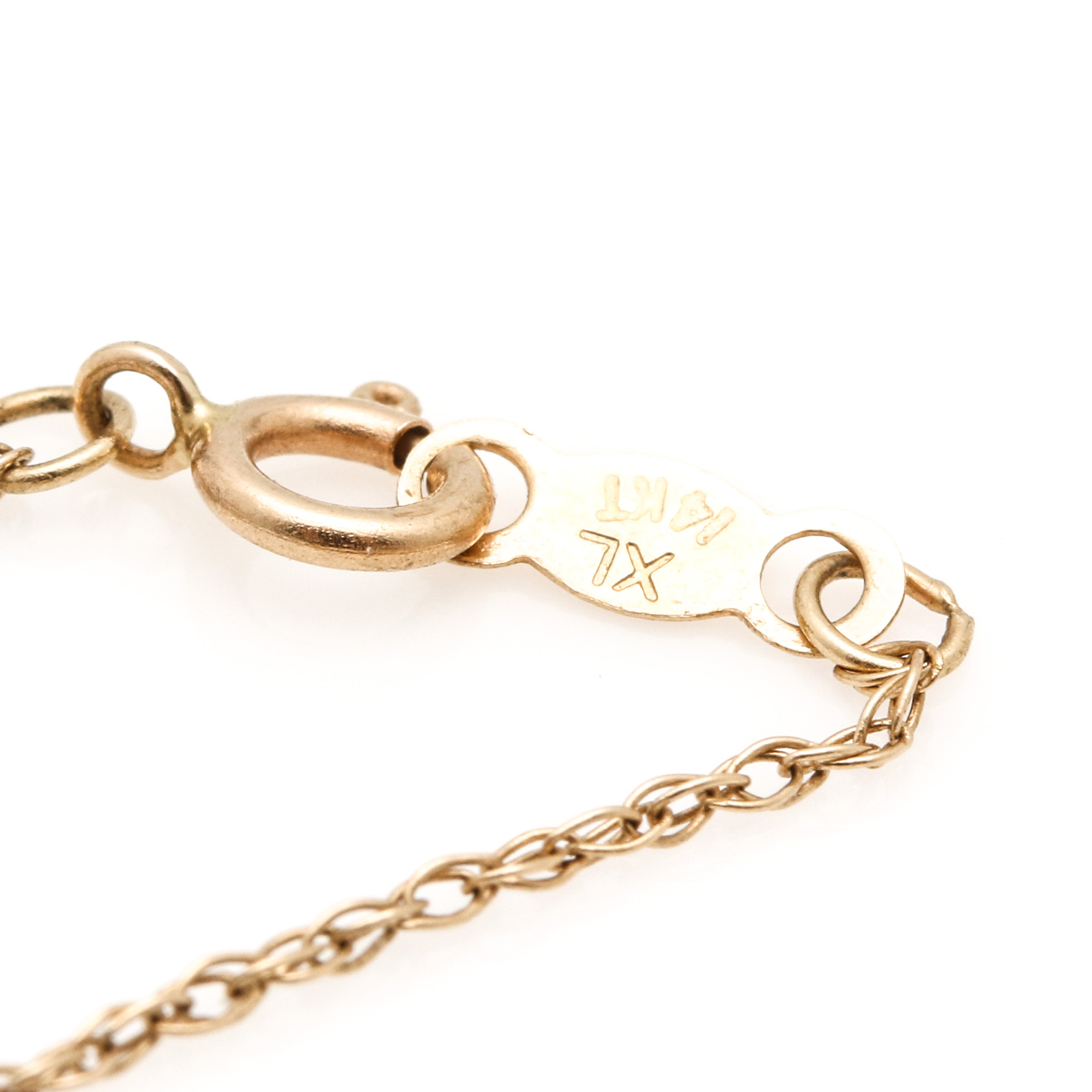 14K Yellow Gold Rope Chain Necklace