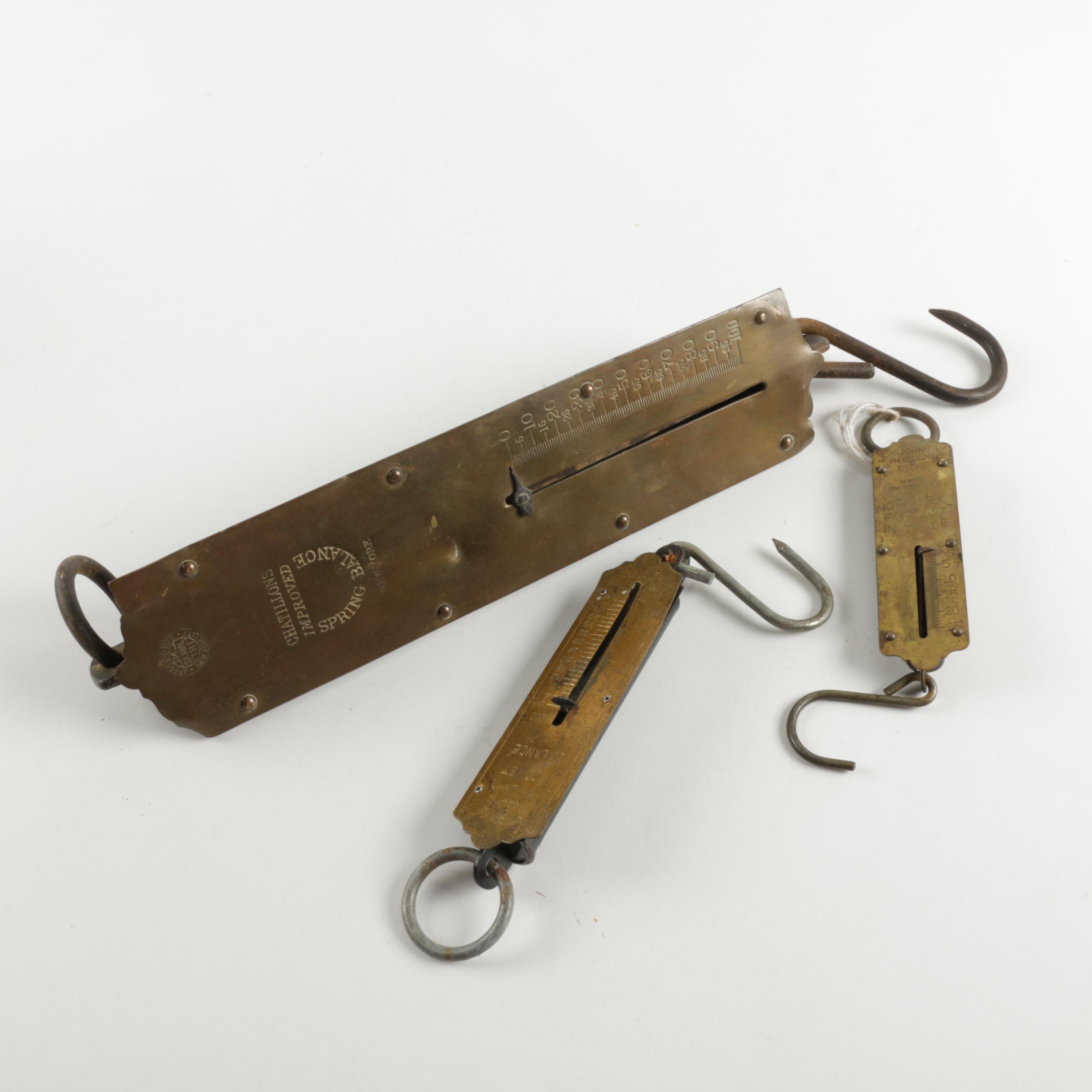 Three Spring Balance Scales