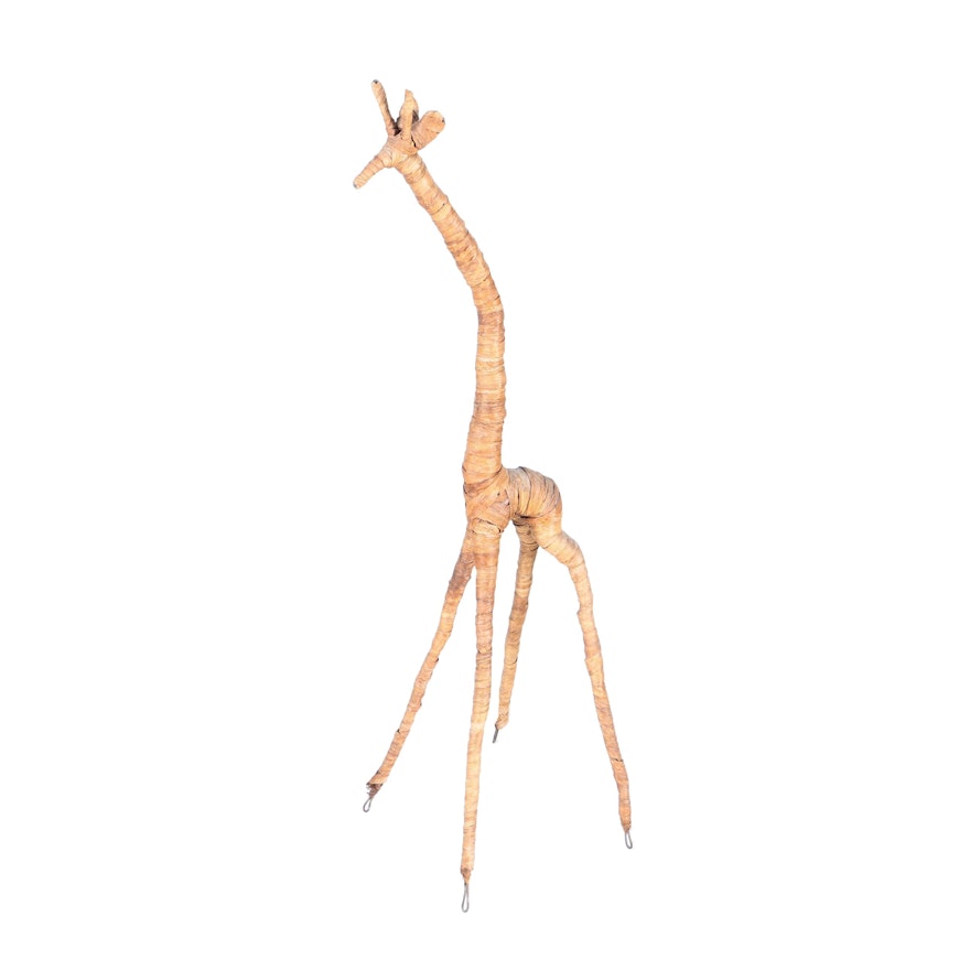 Wrapped Giraffe Sculpture