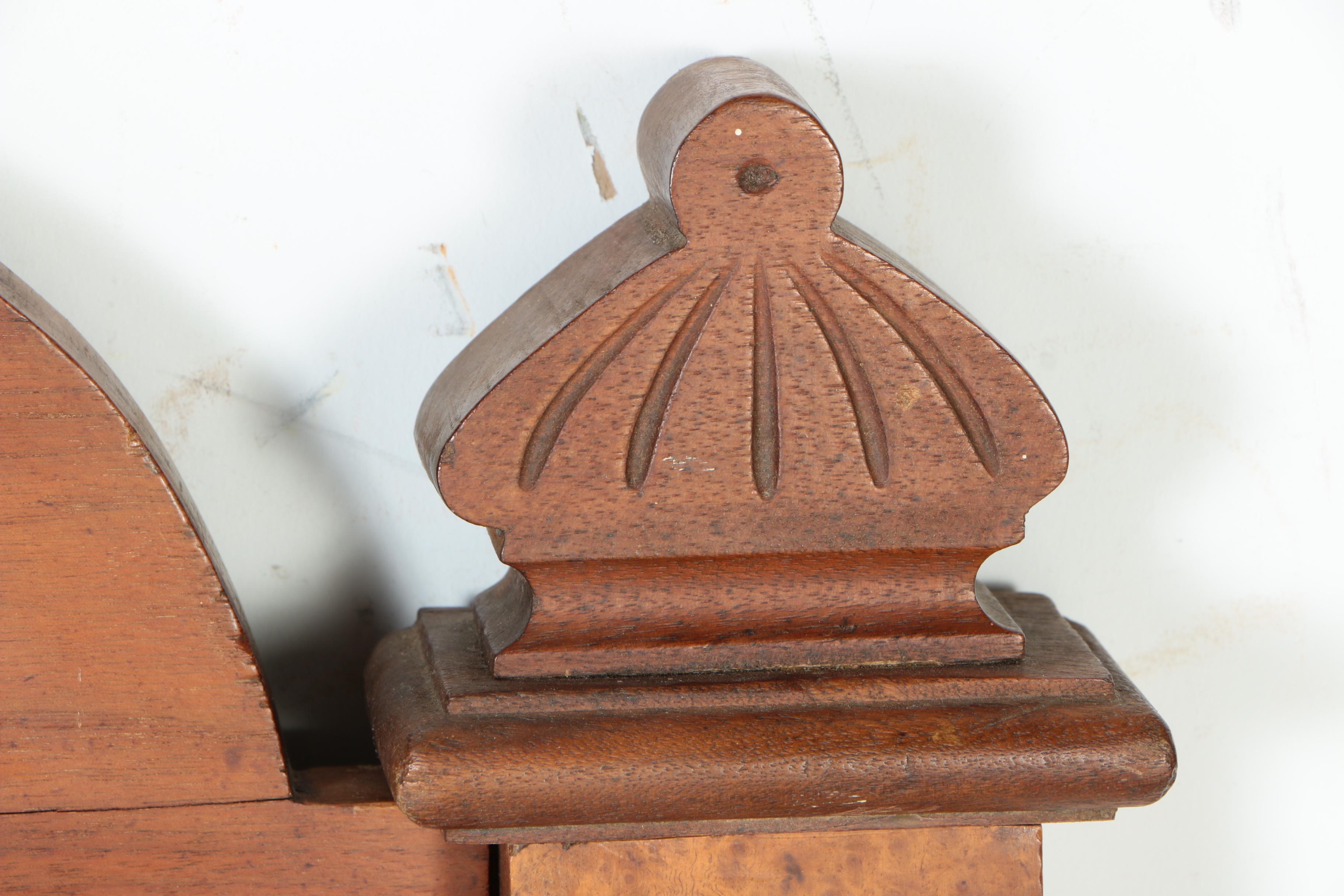 Antique Eastlake Walnut Twin Bed Headboard