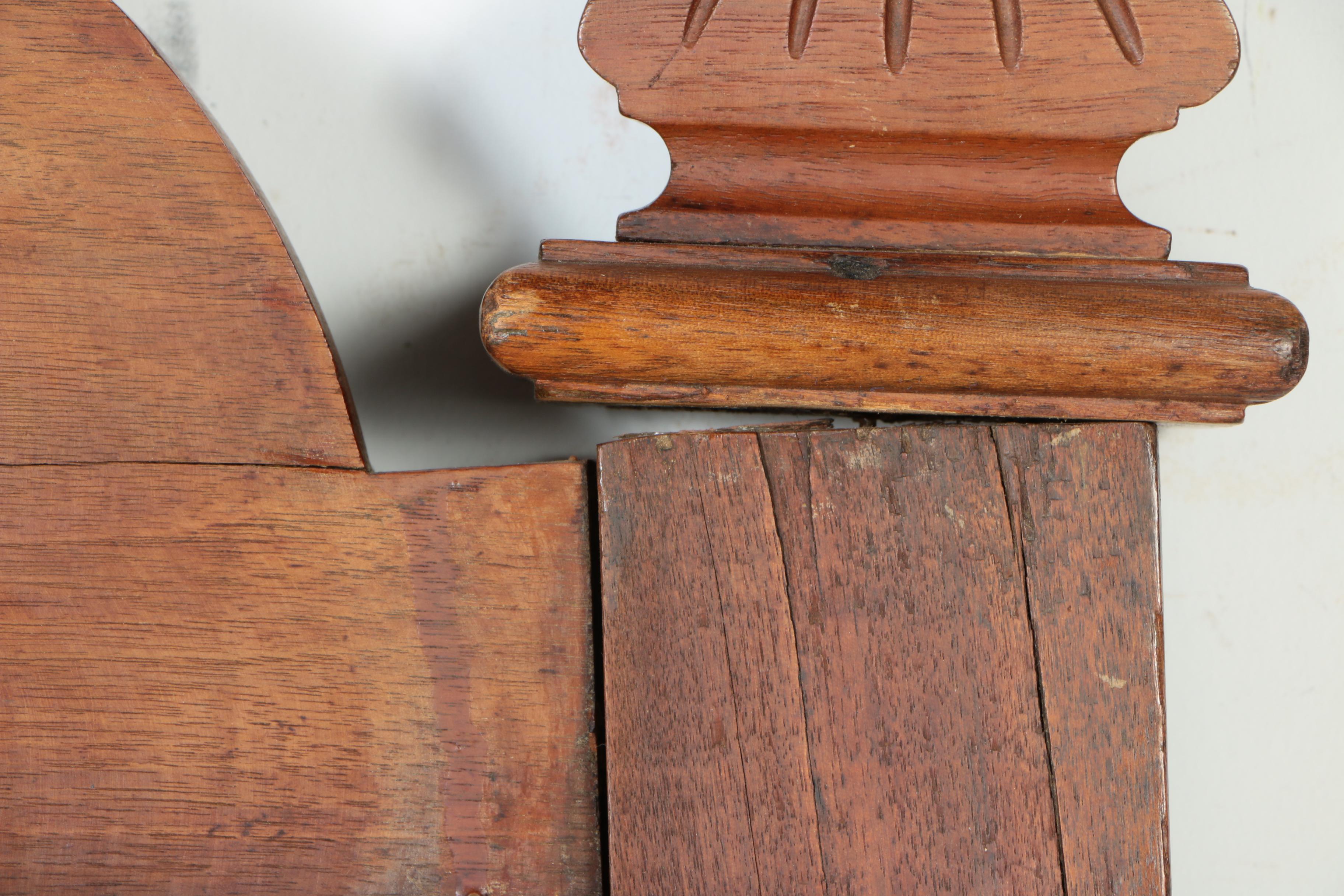 Antique Eastlake Walnut Twin Bed Headboard