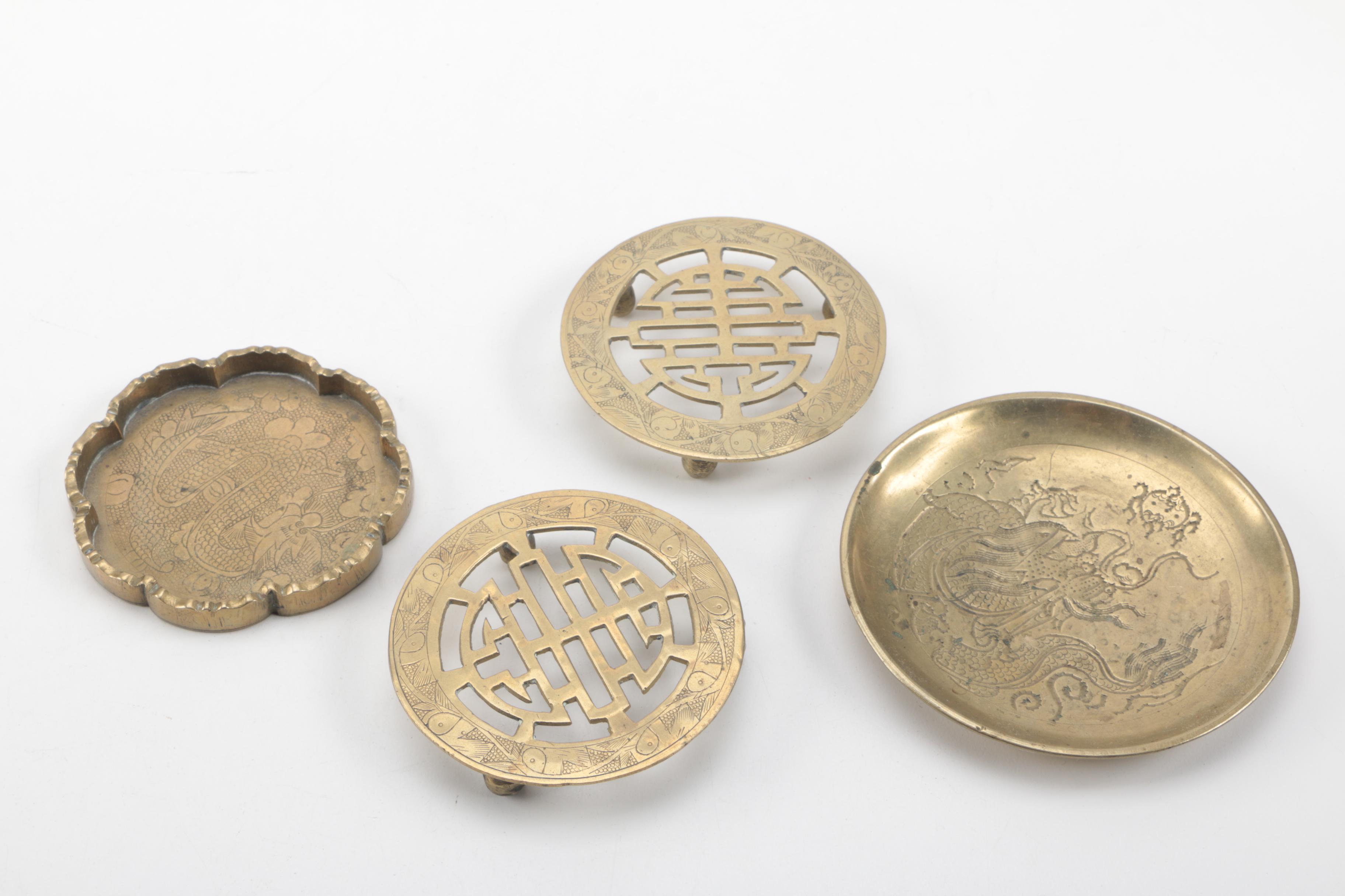 Brass Candles and Figural Decorations