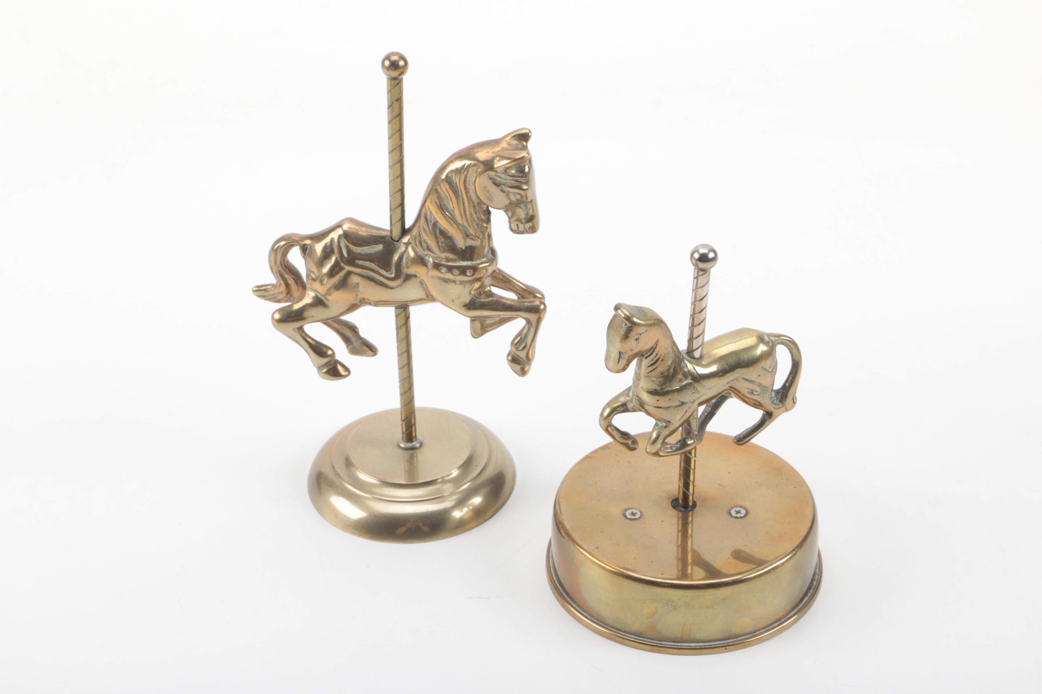 Brass Candles and Figural Decorations