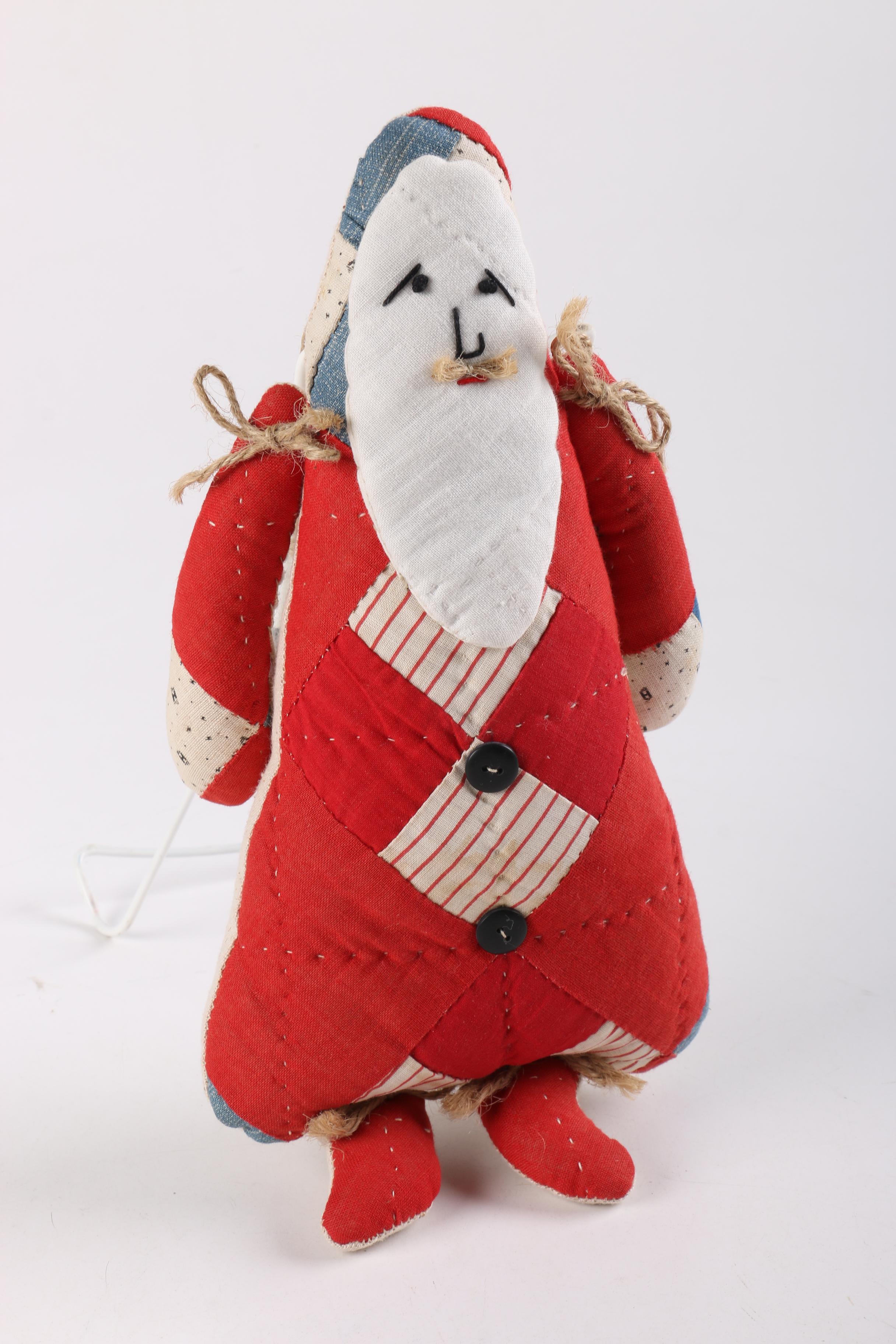 Santa Figurines and Pillow