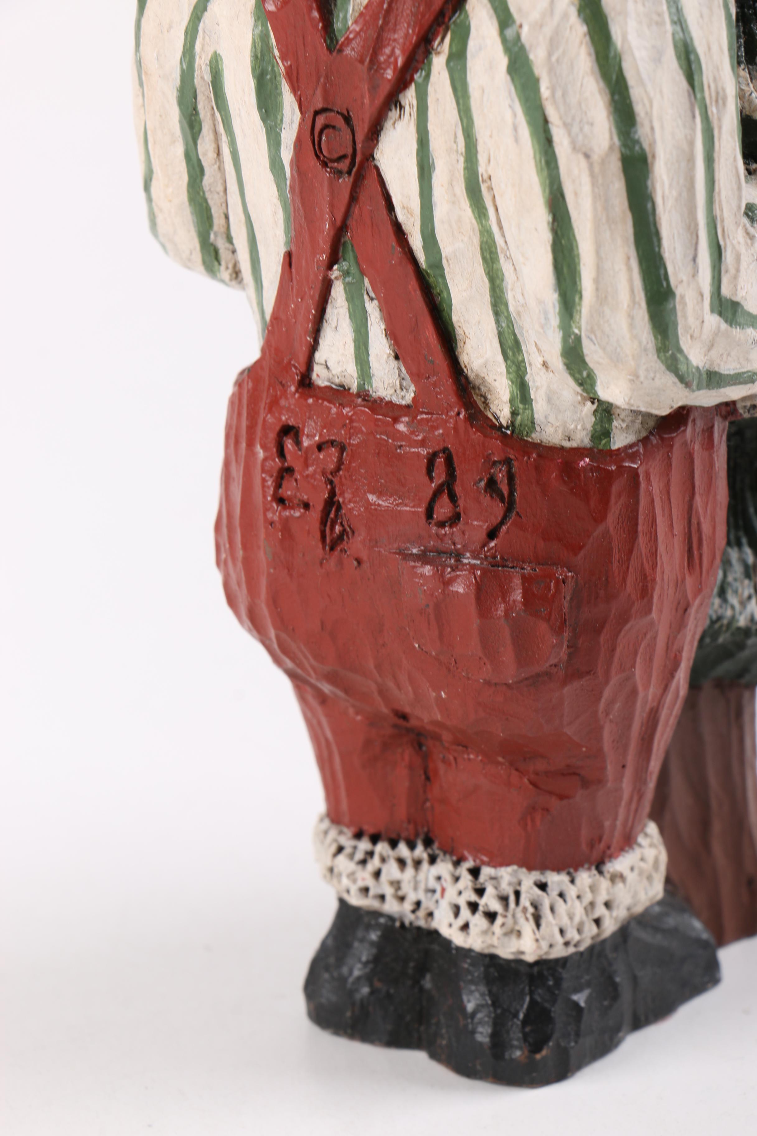 Santa Figurines and Pillow