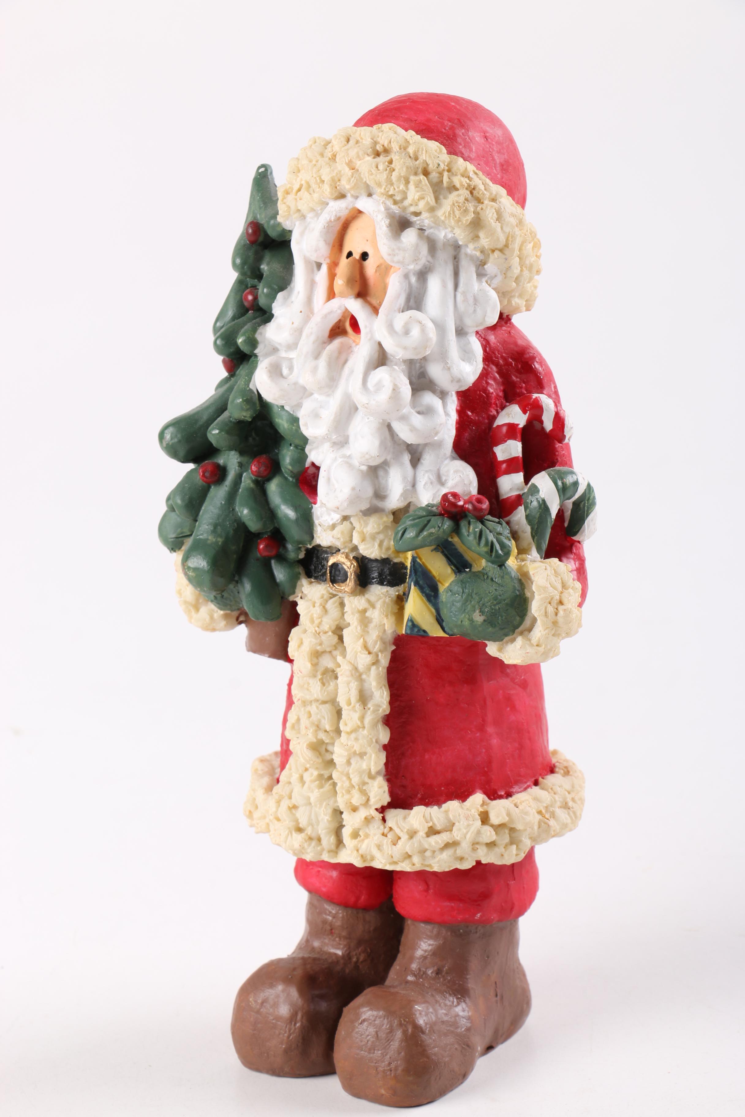 Santa Figurines and Pillow