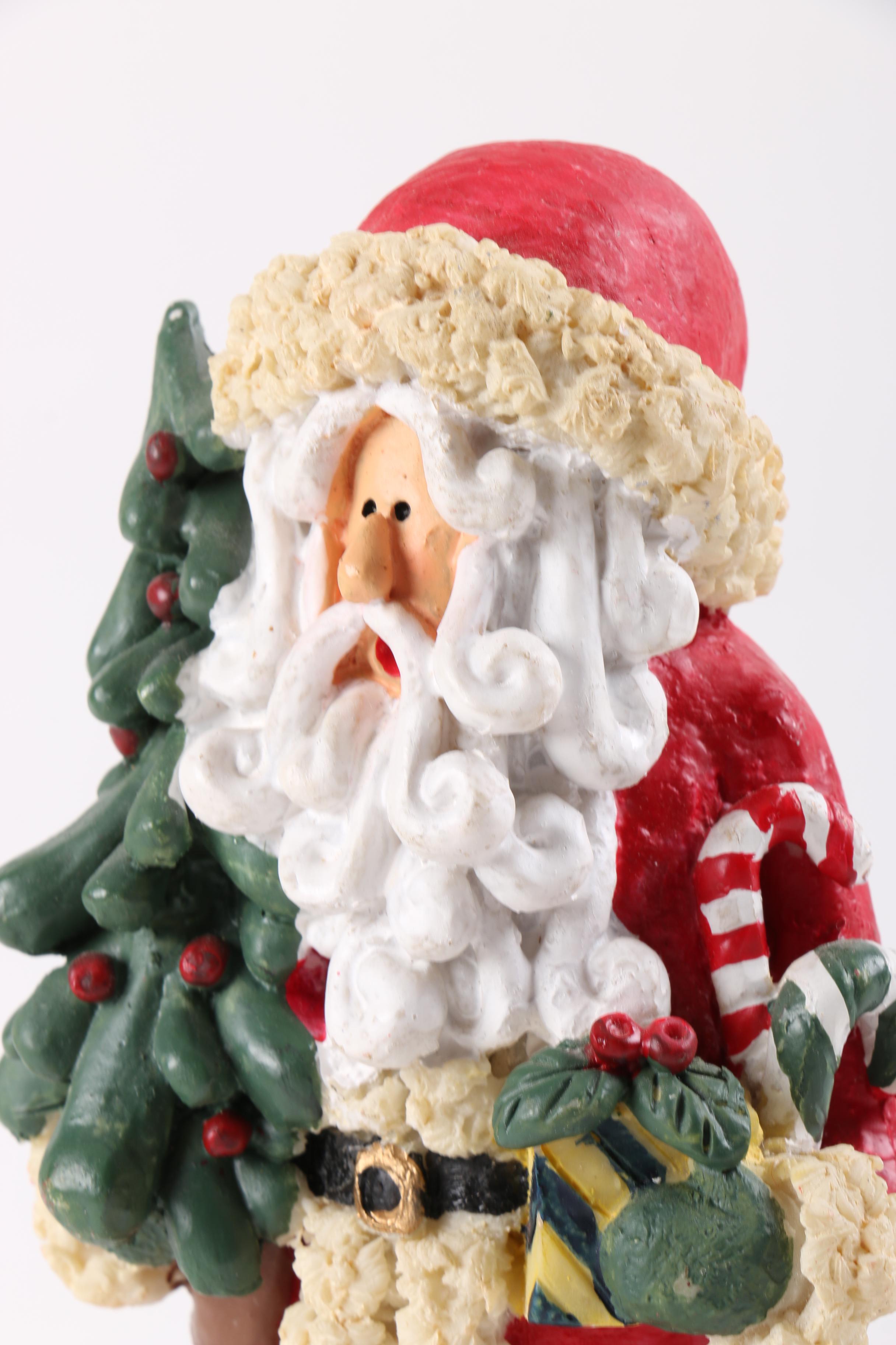Santa Figurines and Pillow